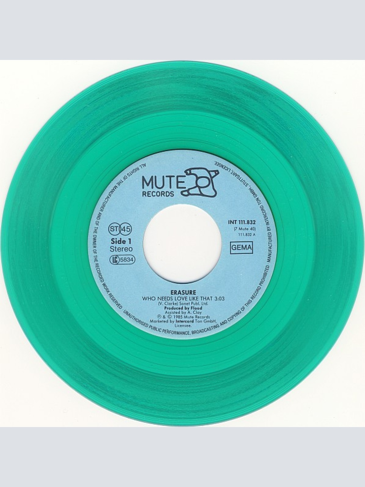 Vinyl / Erasure - Who Needs Love Like That