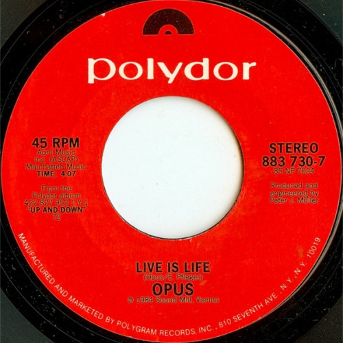 Vinyl / Opus - Live Is Life