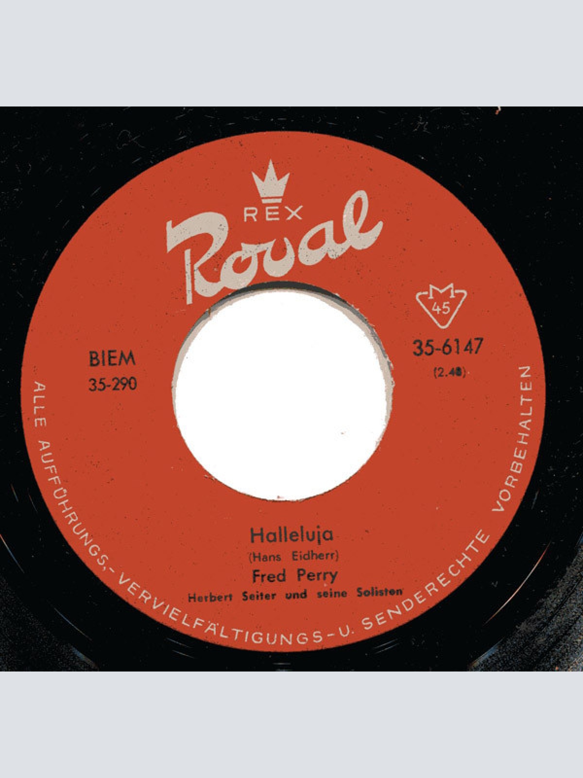 Vinyl / Fred Perry (2) - Halleluja / Herrgott, Schick Mir Einen Menschen