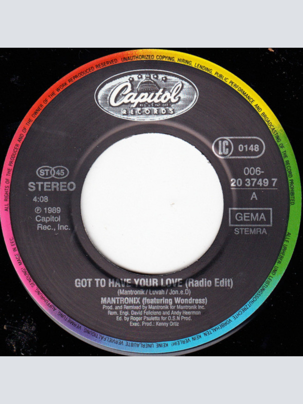 Vinyl / Mantronix Featuring Wondress* - Got To Have Your Love