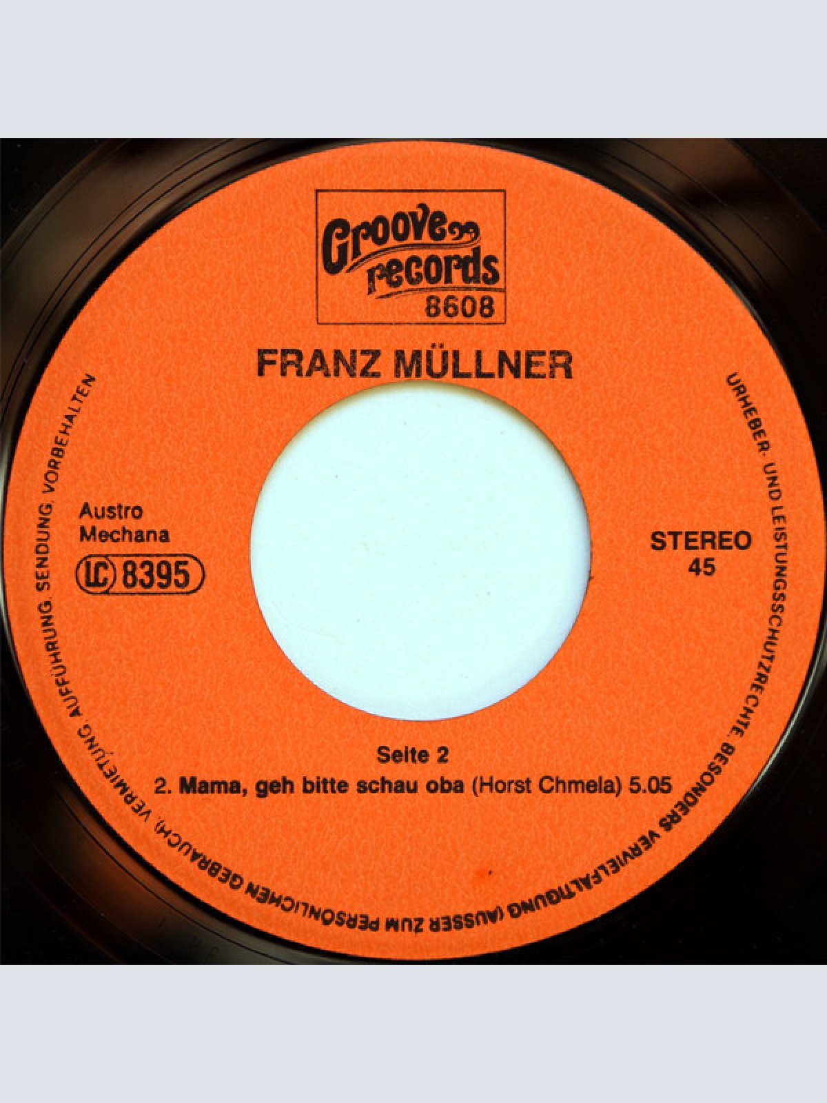 Vinyl / Franz Müllner - Ich Hatte Einen Freund In Dieser Stadt / Mama, Geh Bitte, Schau Oba