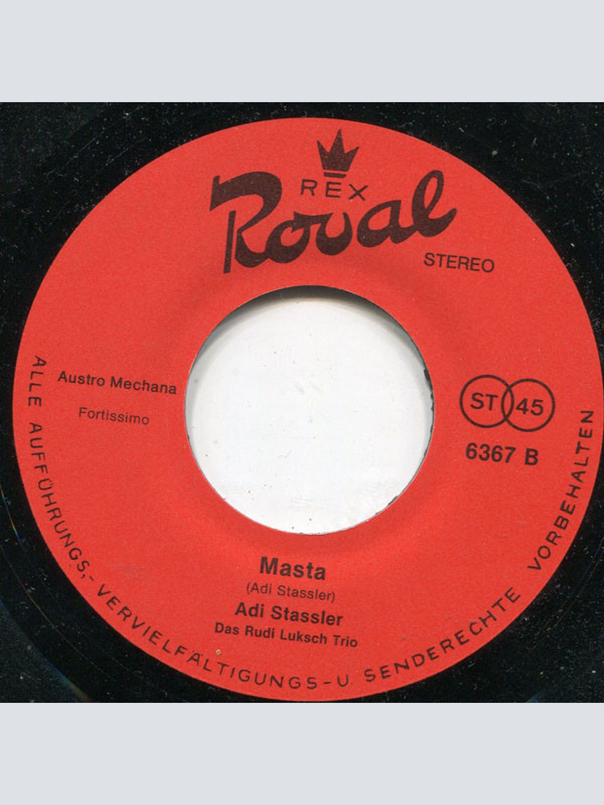 Vinyl / Adi Stassler Und Das Rudi Luksch-Trio - Wir Halt'n Z'samm / Masta...