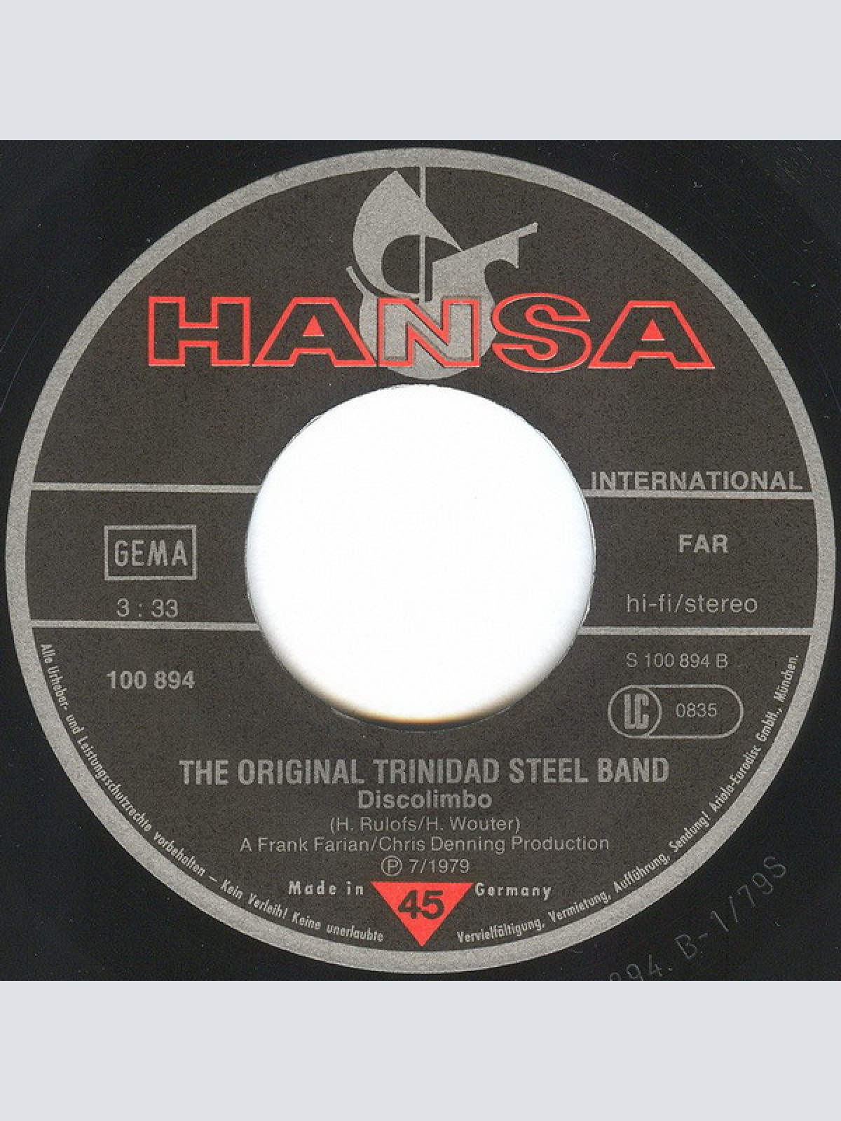 Vinyl / The Original Trinidad Steel Band (2) - Ride Your Pony