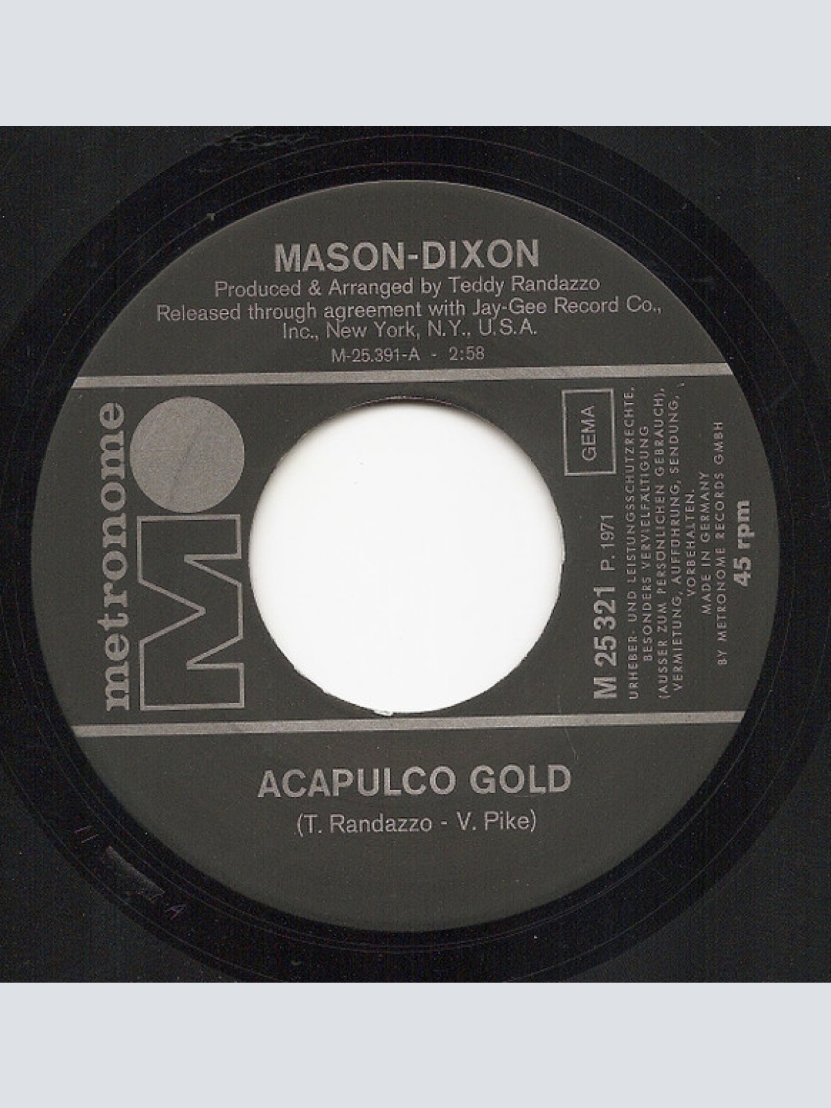 Vinyl / Mason-Dixon* - Acapulco Gold