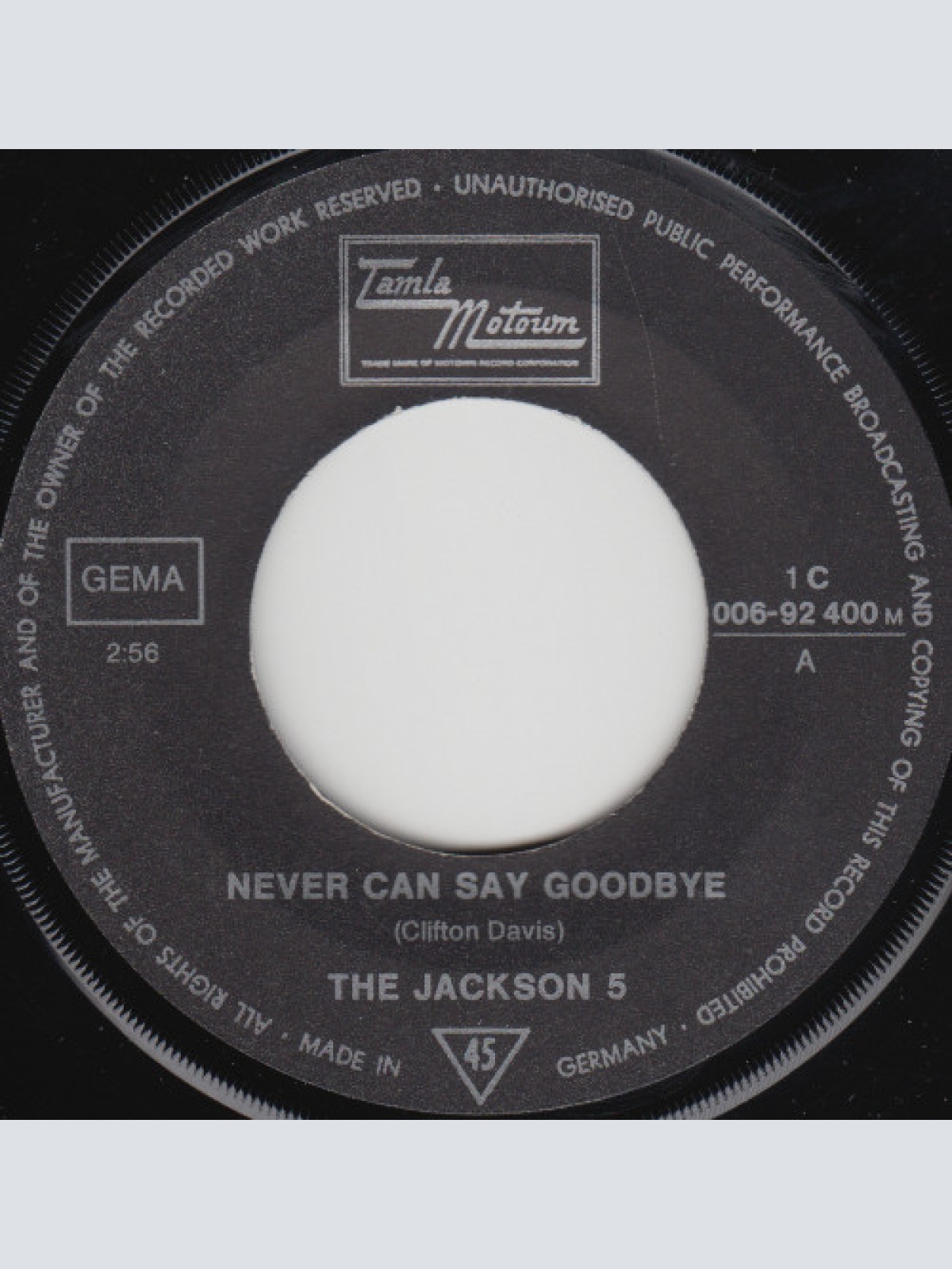 Vinyl / Jackson Five* - Never Can Say Goodbye