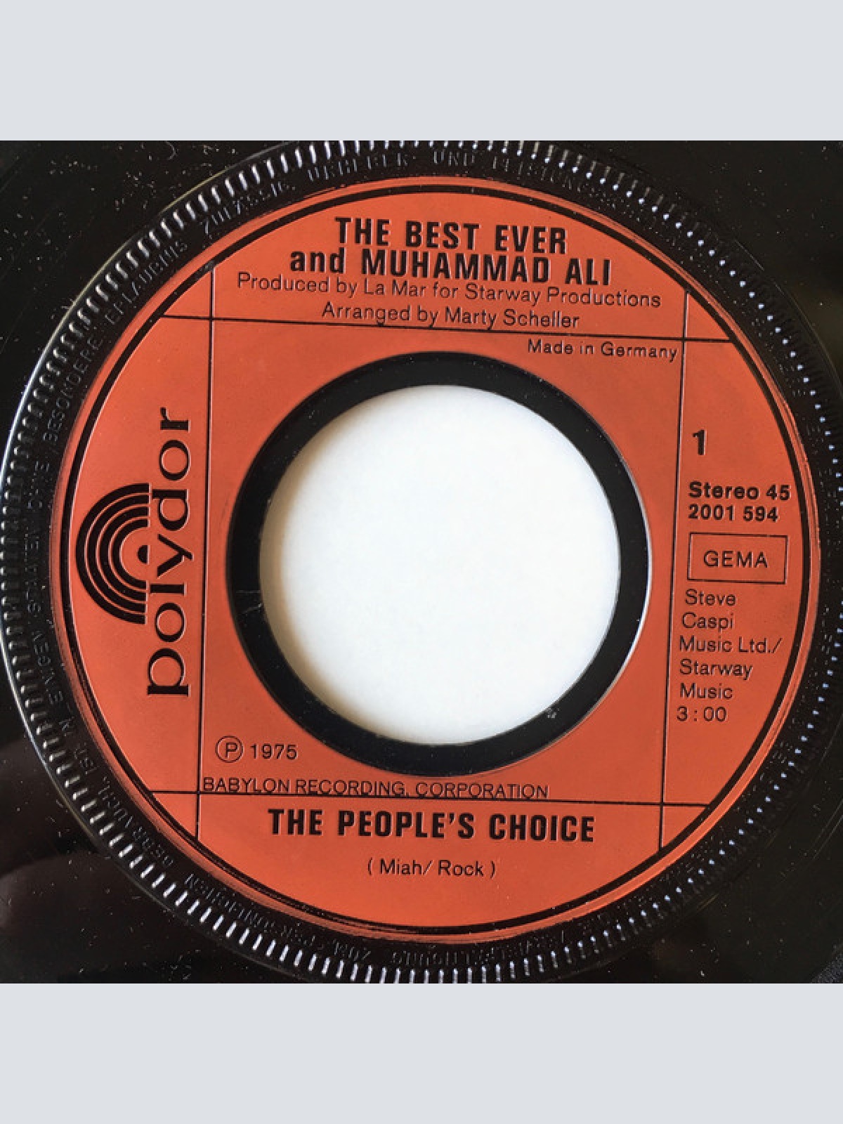 Vinyl / The Best Ever And Muhammad Ali (2) - The People's Choice / Rope A Dope