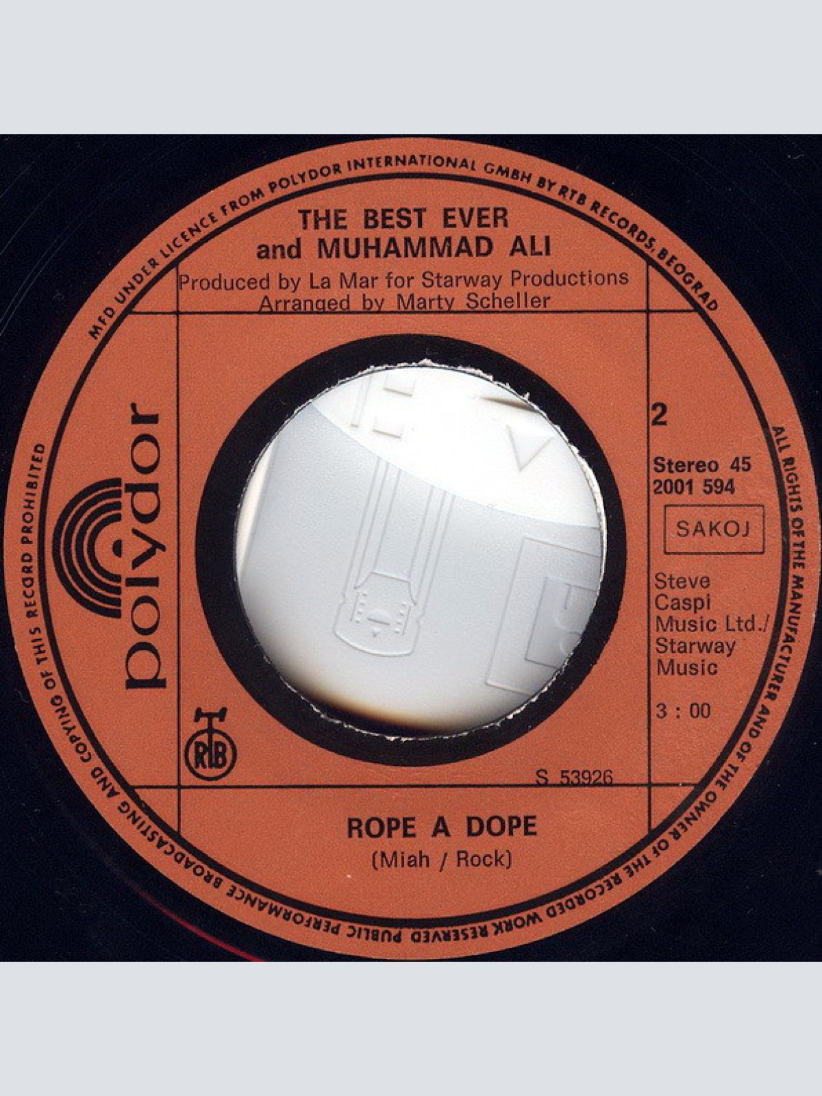 Vinyl / The Best Ever & Muhammad Ali (2) - The People's Choice / Rope A Dope