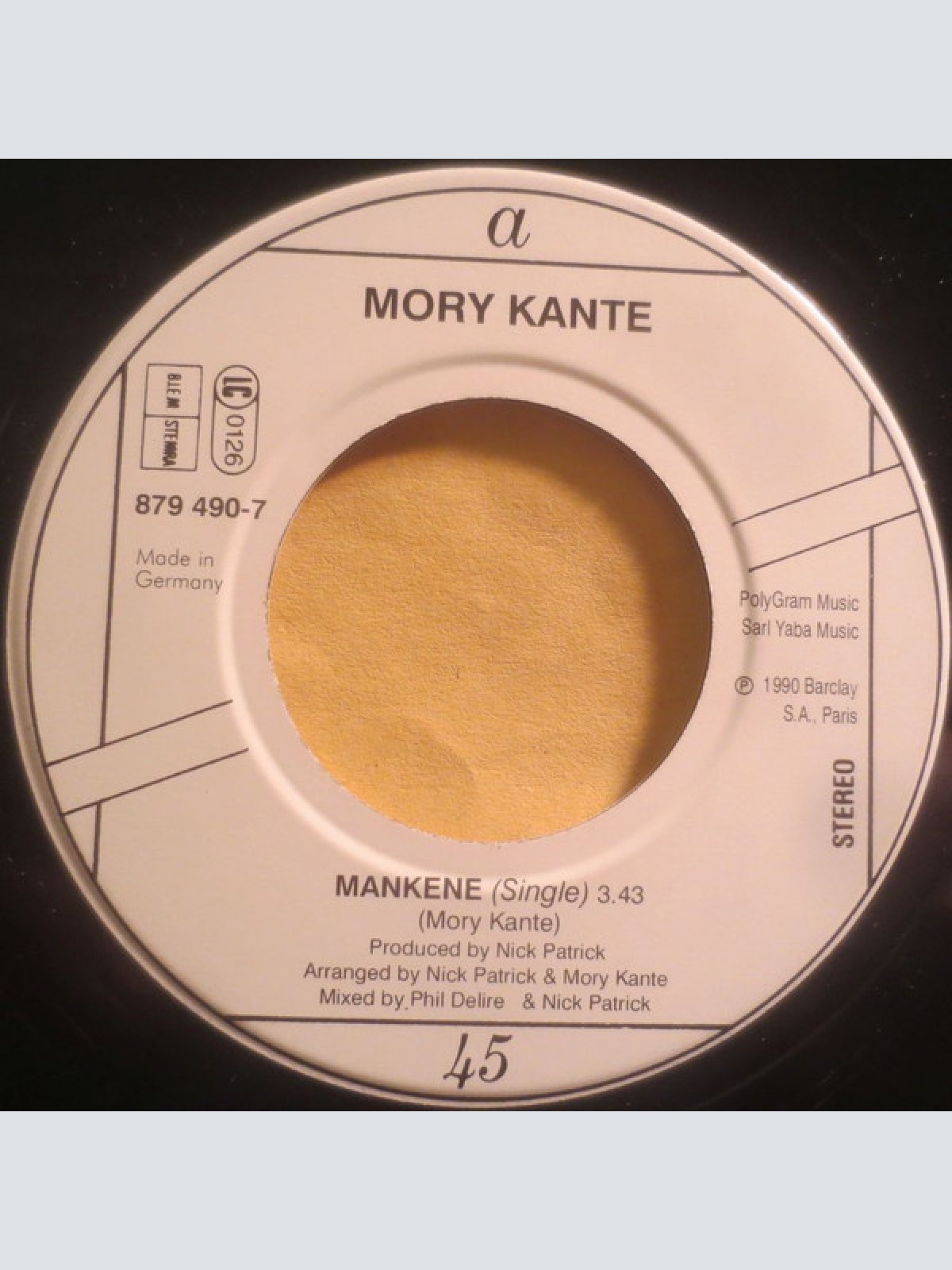 Vinyl / Mory Kante* - Mankene / Faden