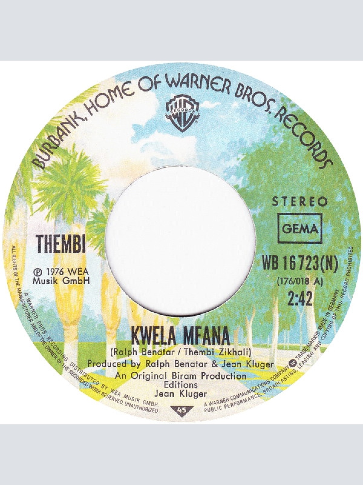 Vinyl / Thembi - Kwela Mfana (Cé Dansé) / Taxi Jive