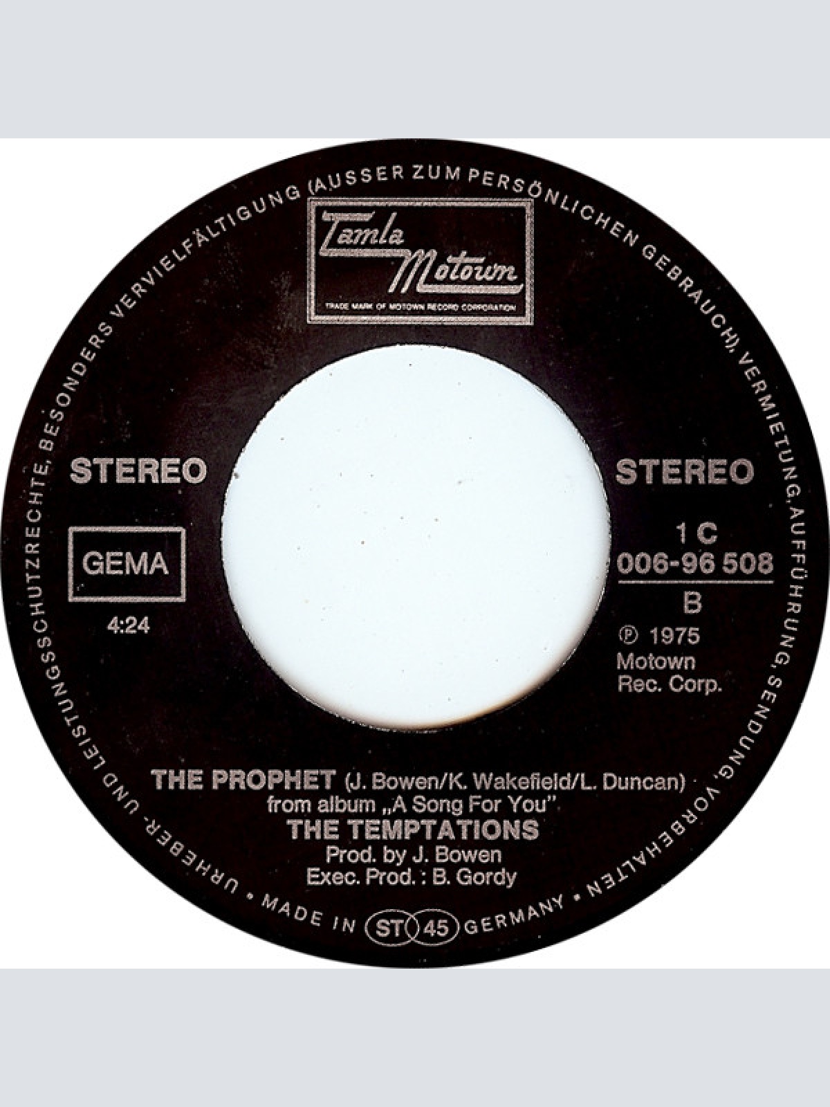 Vinyl / The Temptations - Glasshouse