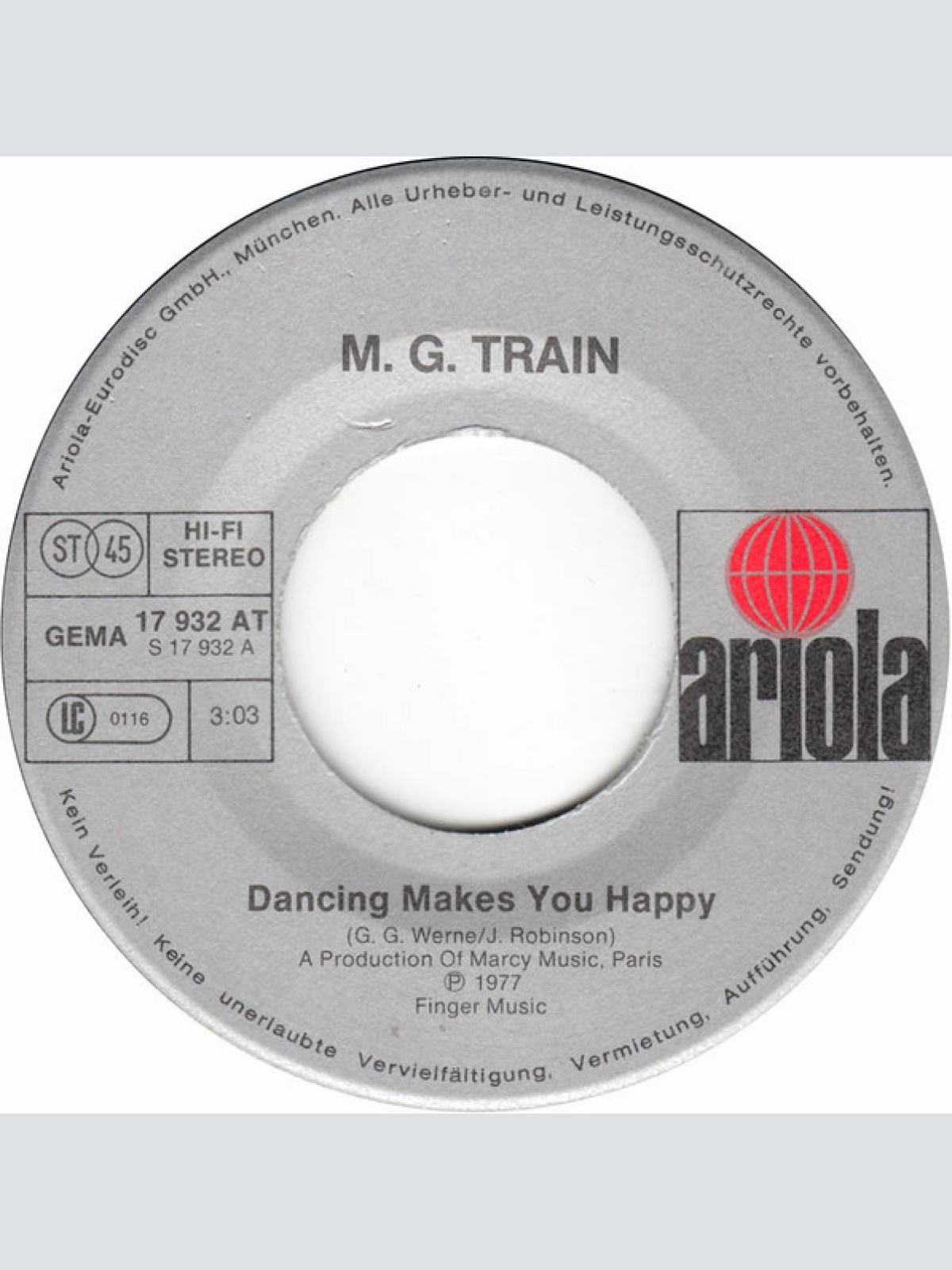 Vinyl / M.G. Train - Dancing Makes You Happy