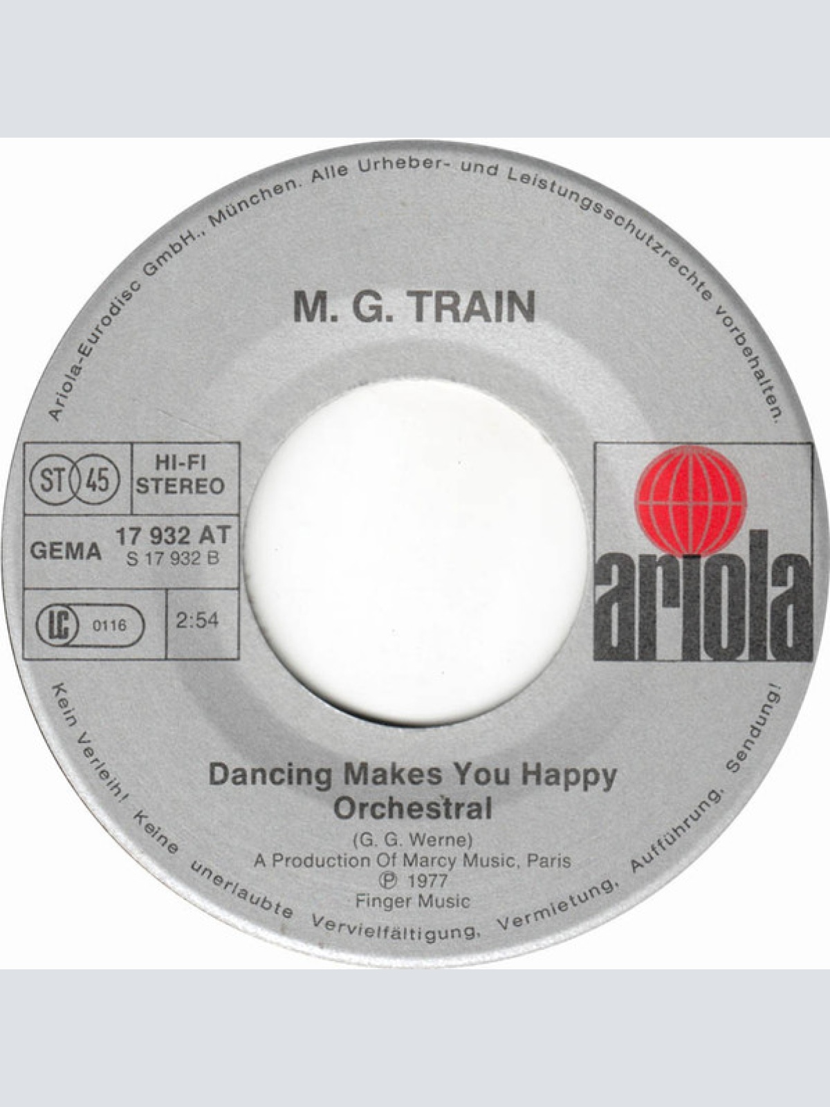 Vinyl / M.G. Train - Dancing Makes You Happy