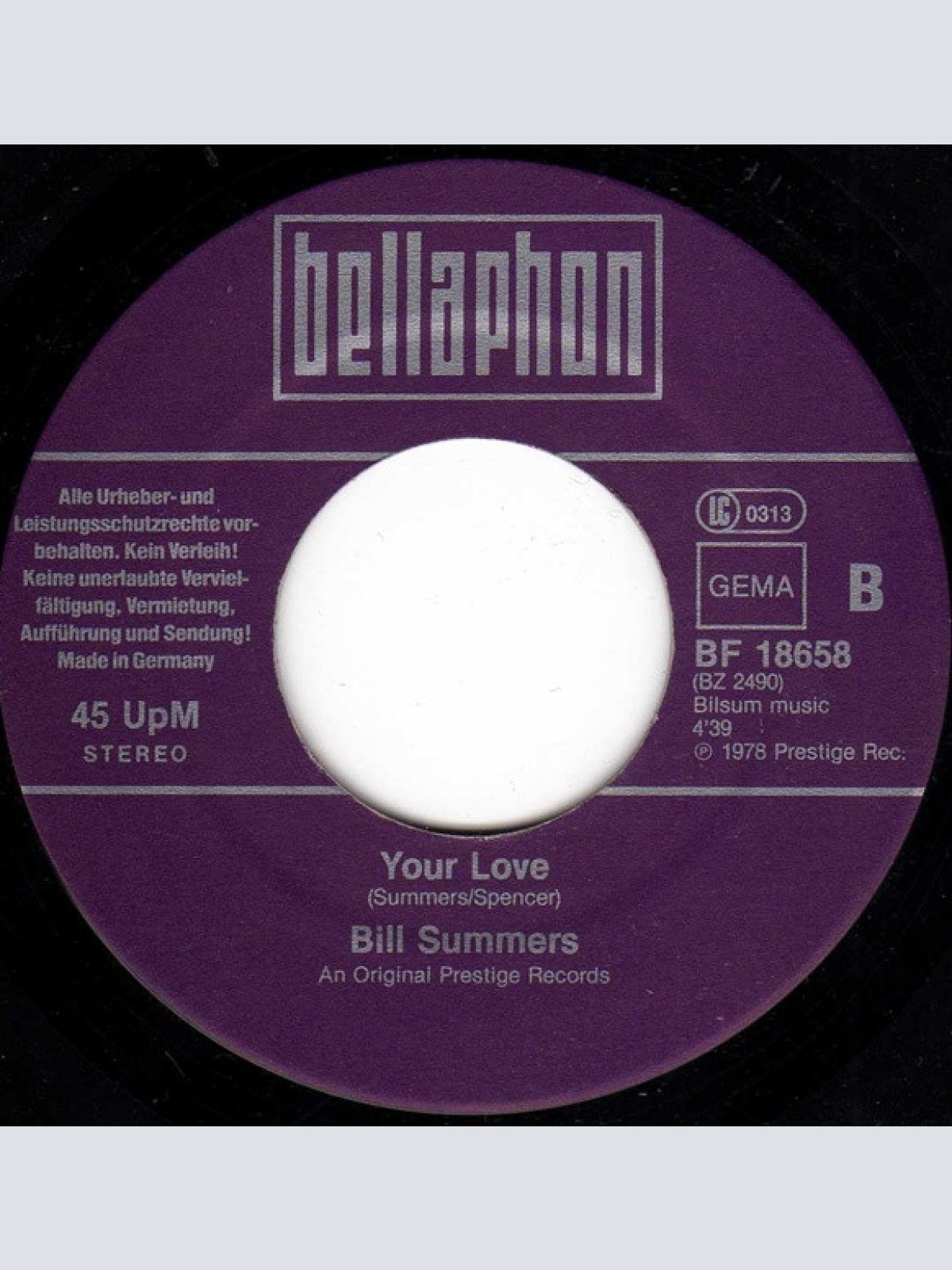 Vinyl / Bill Summers* - Straight To The Bank