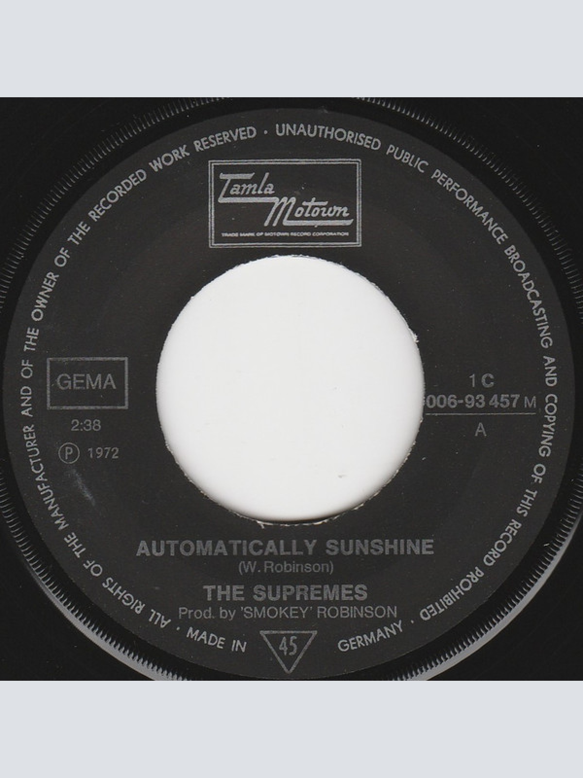 Vinyl / The Supremes - Automatically Sunshine / Precious Little Things