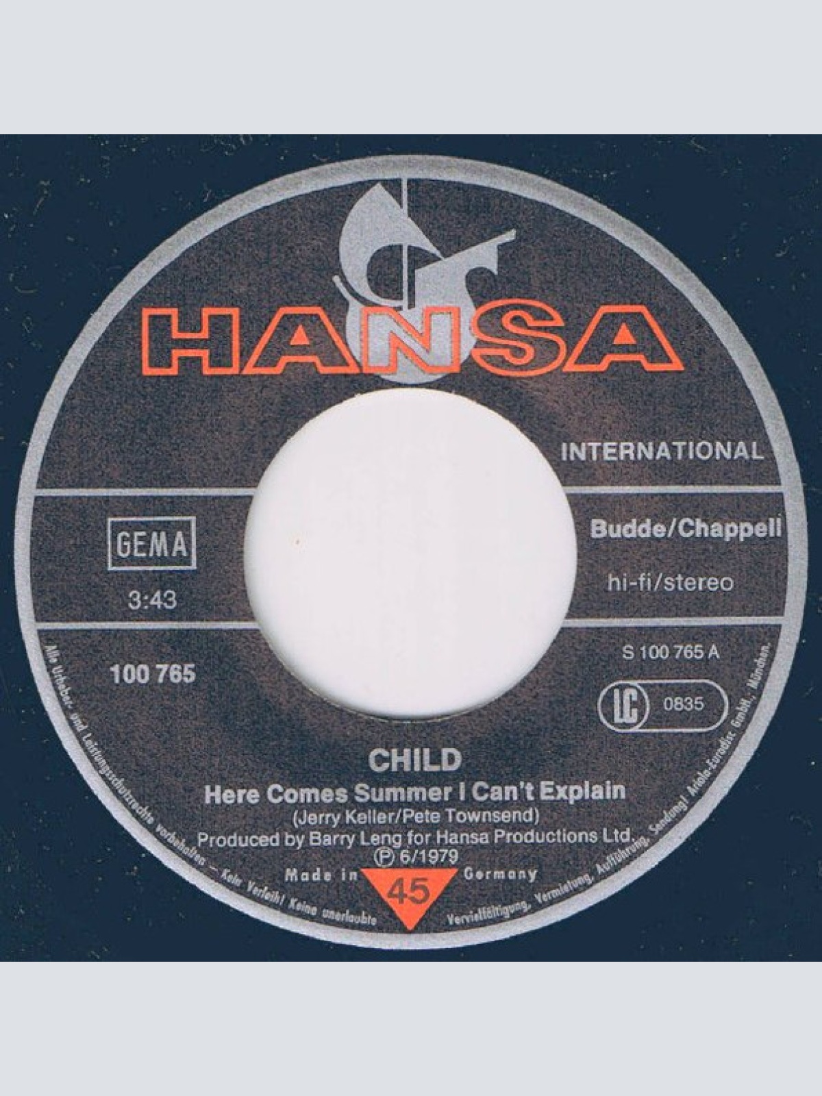 Vinyl / Child (2) - Here Comes Summer  I Can't Explain