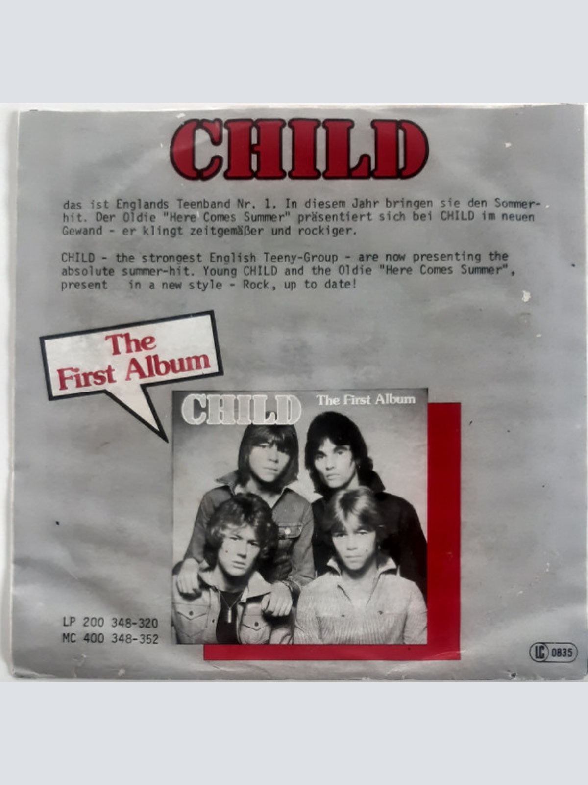 Vinyl / Child (2) - Here Comes Summer  I Can't Explain
