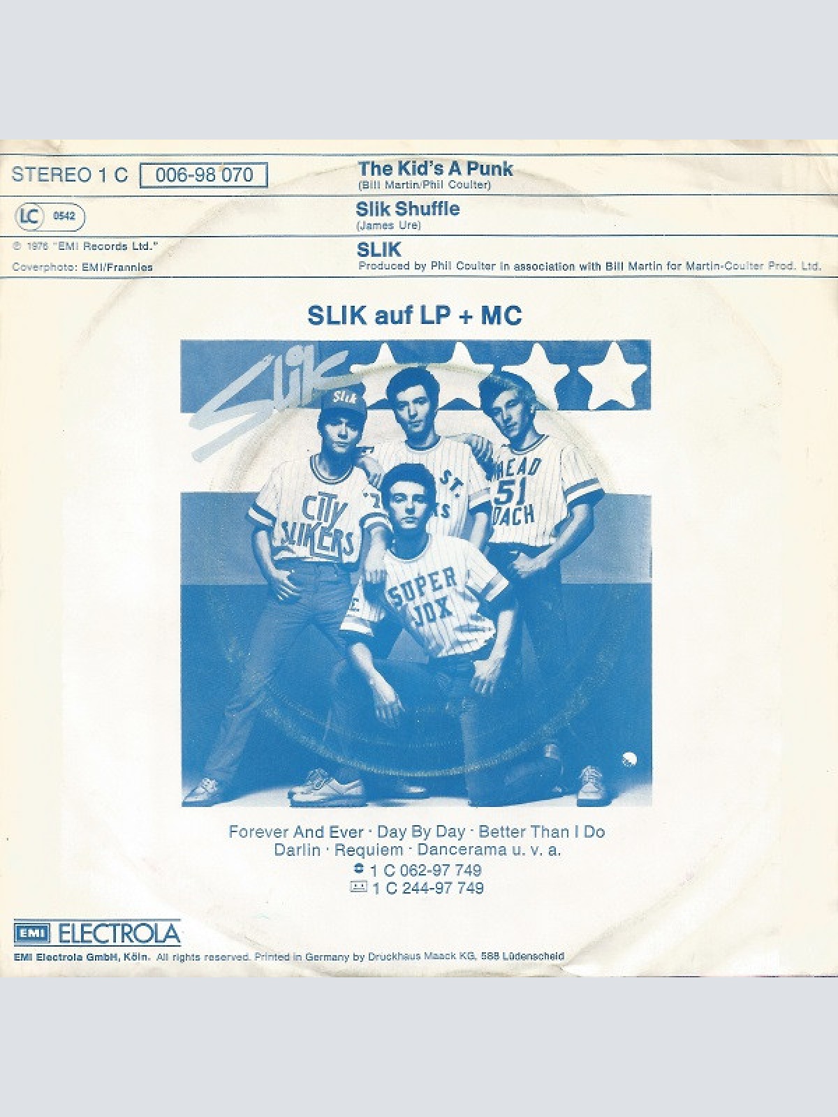 Vinyl / Slik - The Kid's A Punk