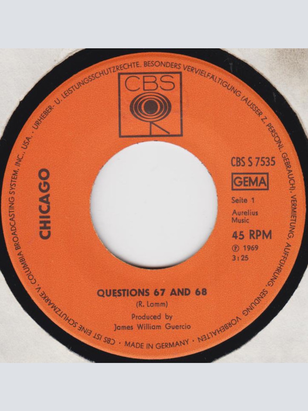 Vinyl / Chicago (2) - Questions 67 And 68