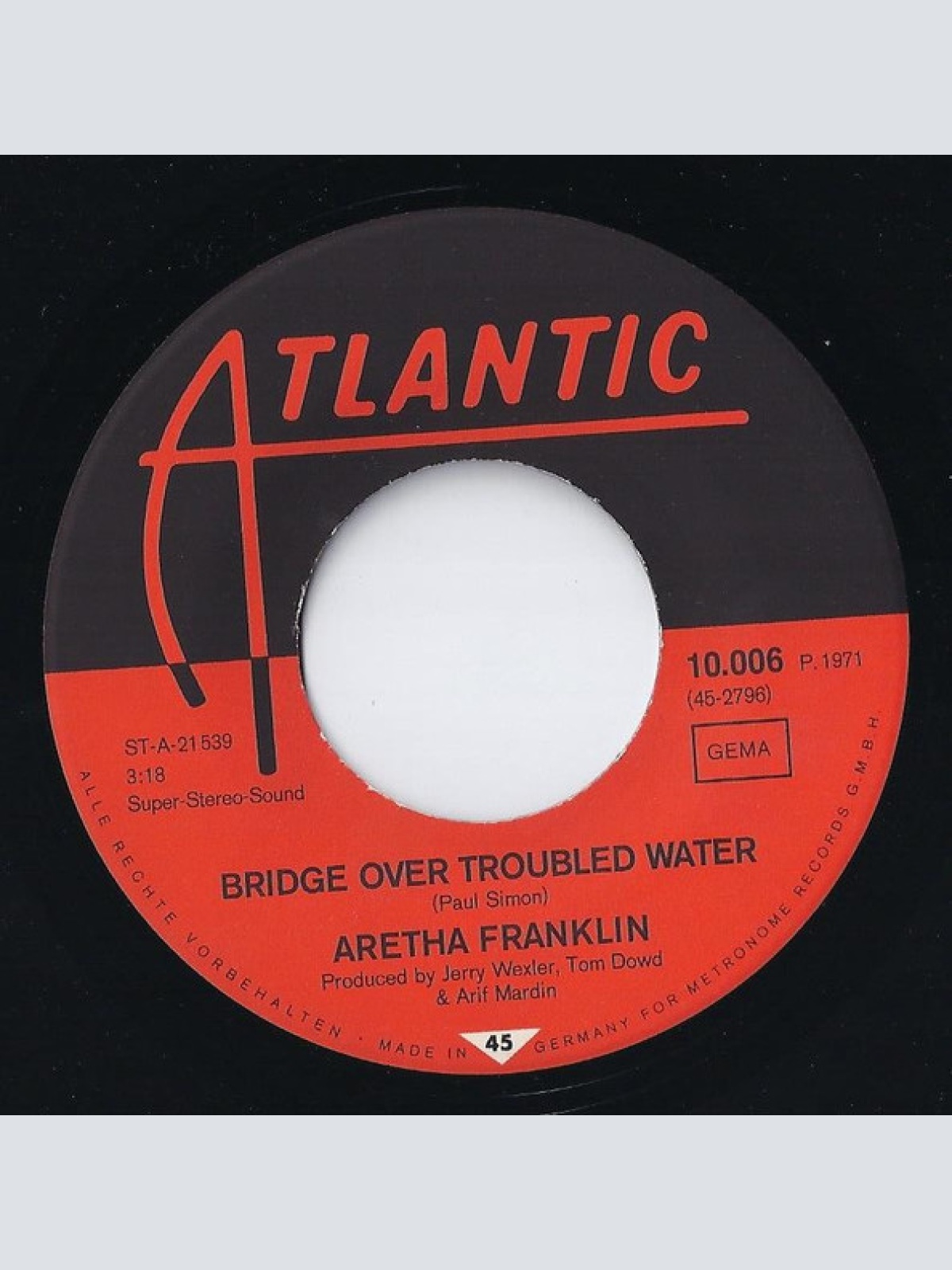 Vinyl / Aretha Franklin - Bridge Over Troubled Water / Brand New Me