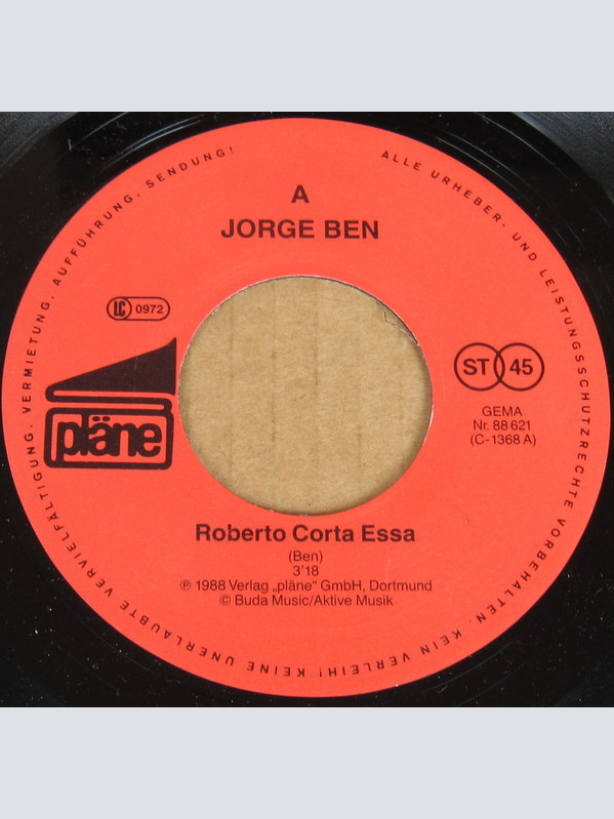 Vinyl / Jorge Ben - Roberto Corta Essa / Ela Mora Em Matogrosso