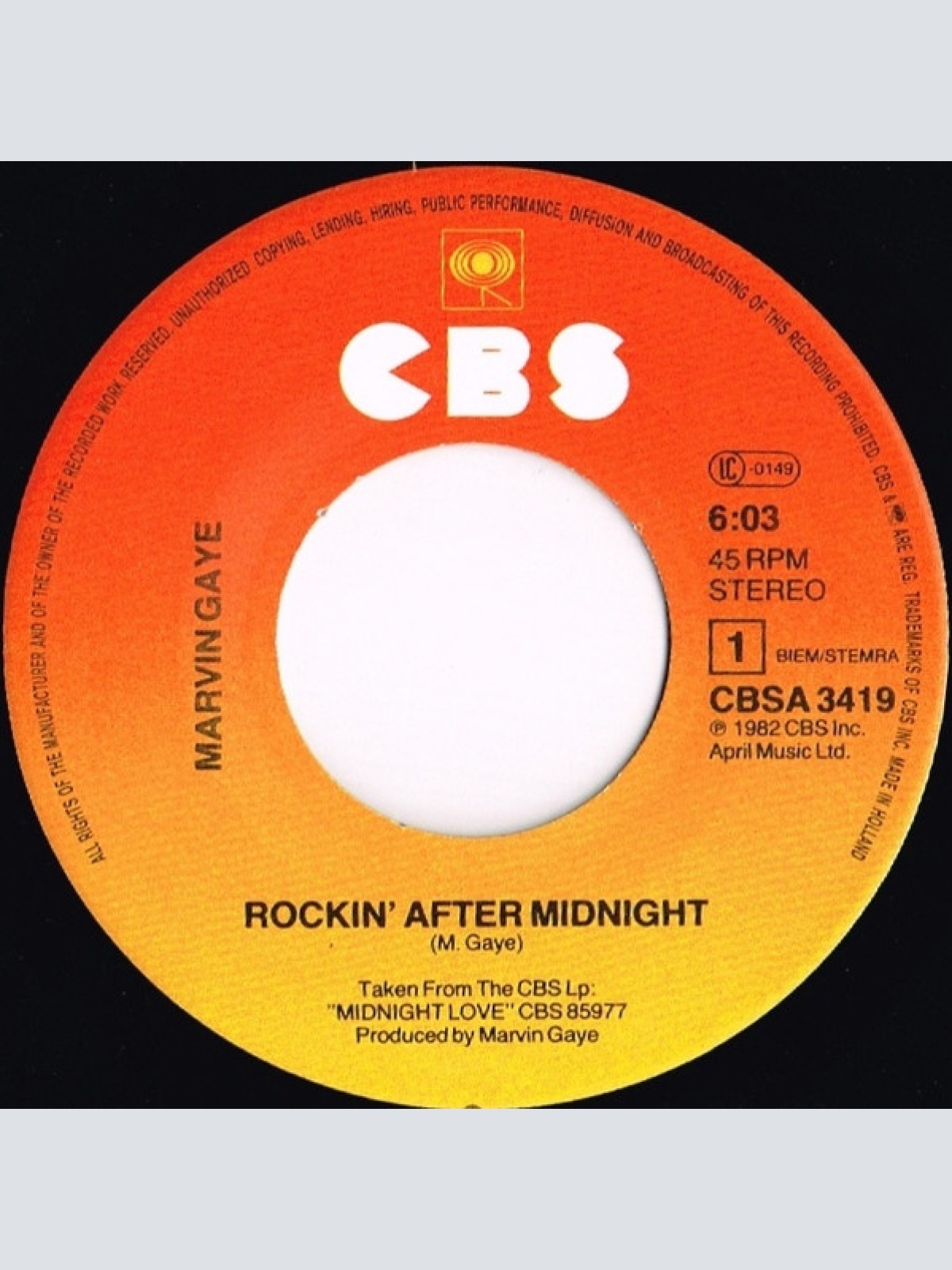 Vinyl / Marvin Gaye - Rockin' After Midnight