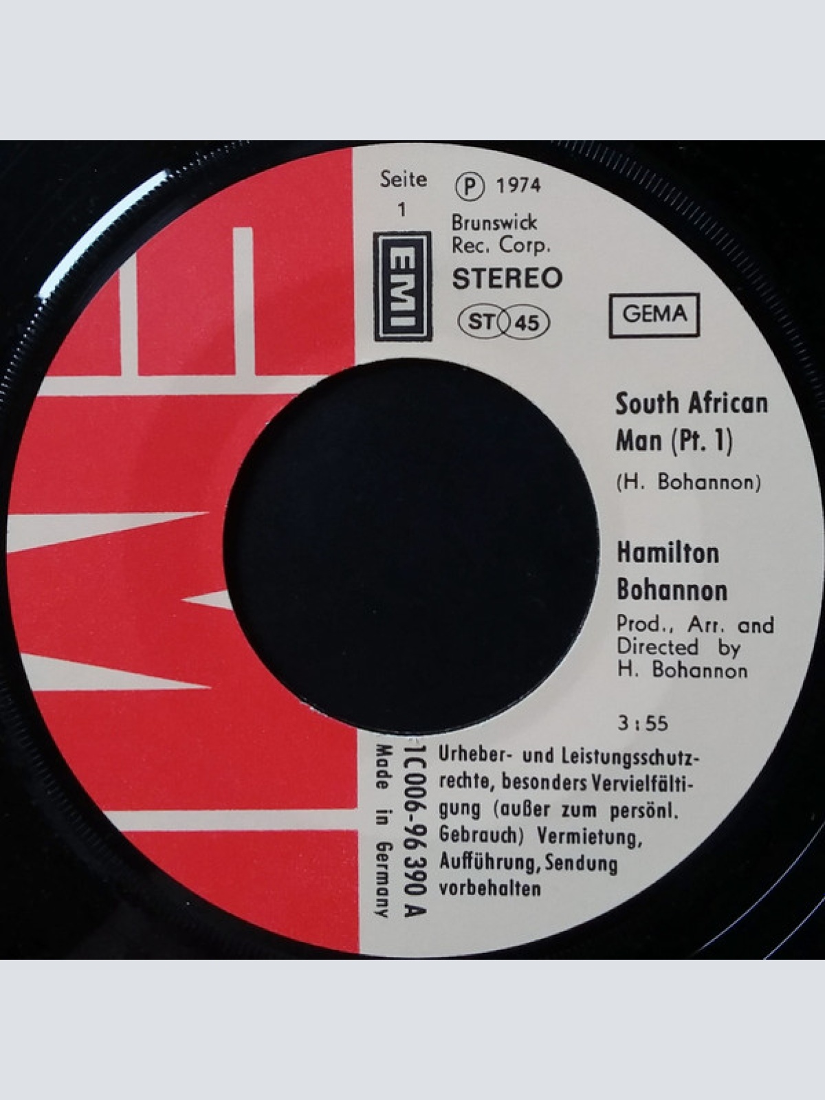 Vinyl / Hamilton Bohannon - South African Man (Pt. 1)