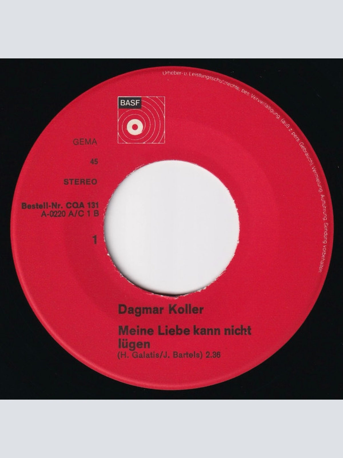 Vinyl / Dagmar Koller - Meine Liebe Kann Nicht Lügen / Bitte, Komm Zurück