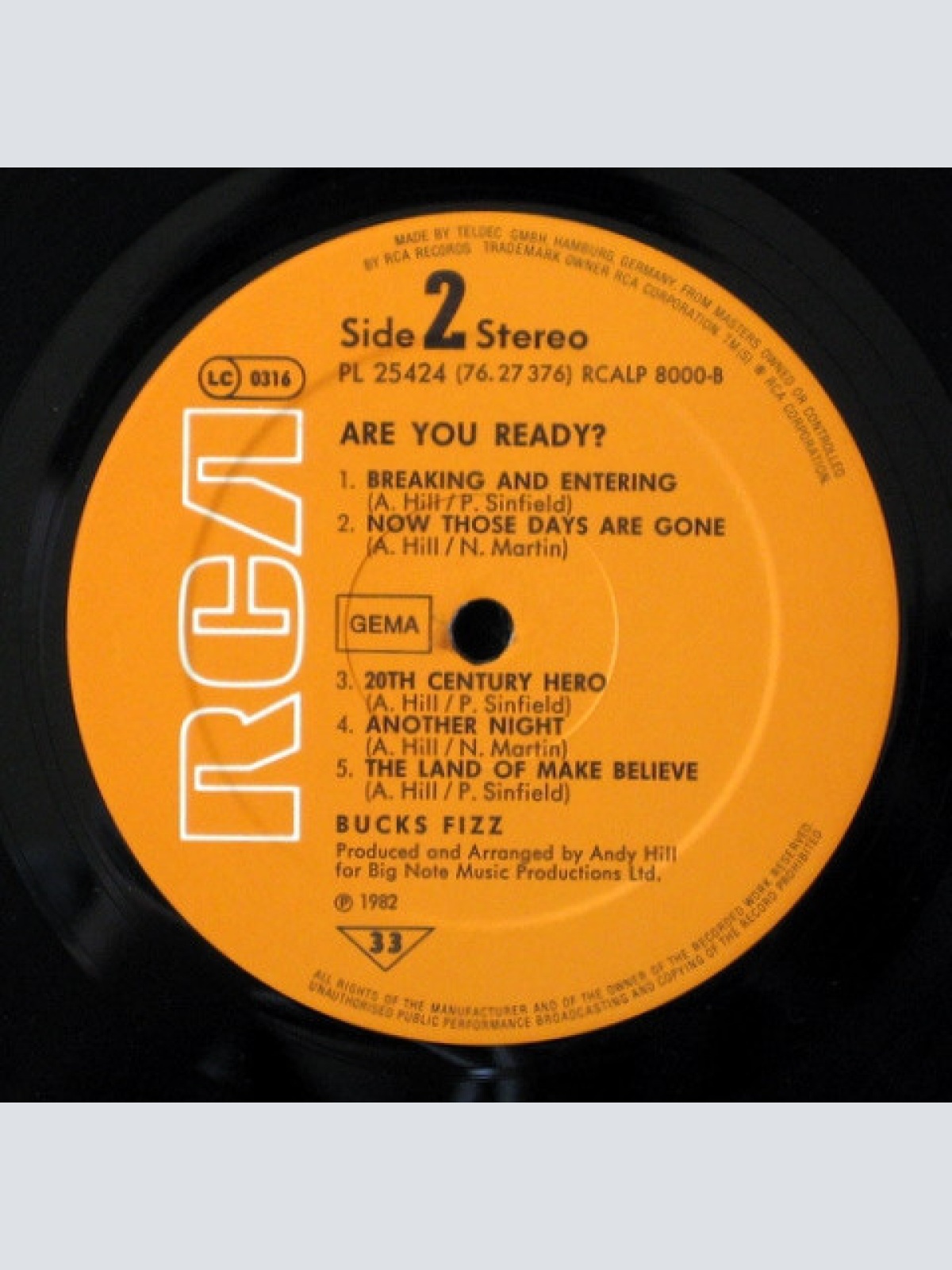 Vinyl / Bucks Fizz - Are You Ready?