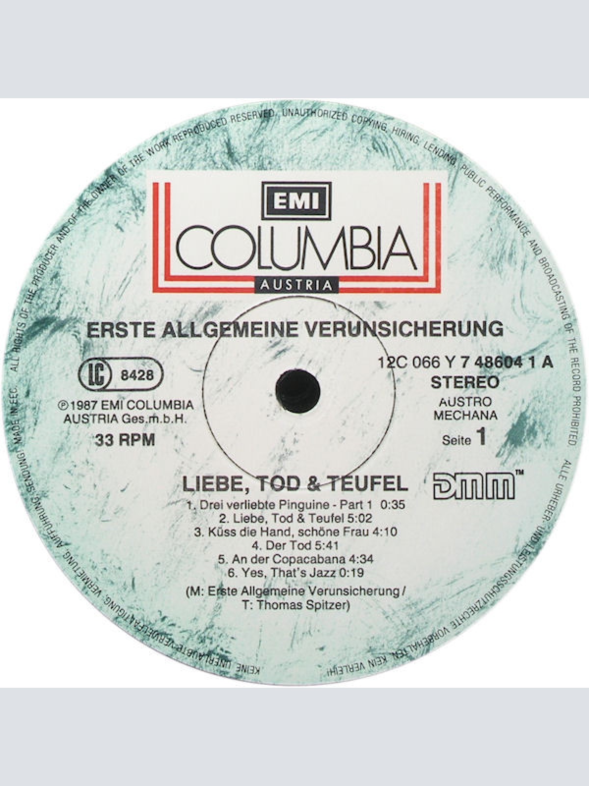 Vinyl / Verunsicherung (Erste Allgemeine)* - Liebe, Tod & Teufel (Teil 1)