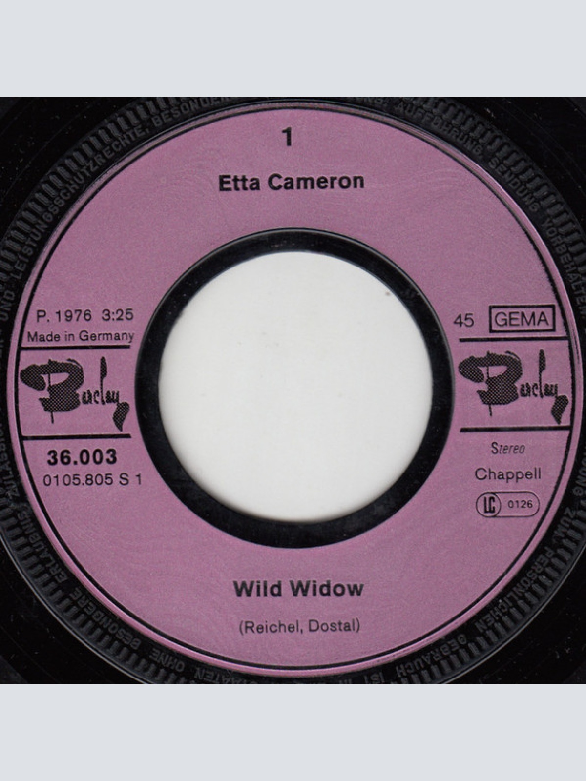 Vinyl / Etta Cameron - Wild Widow