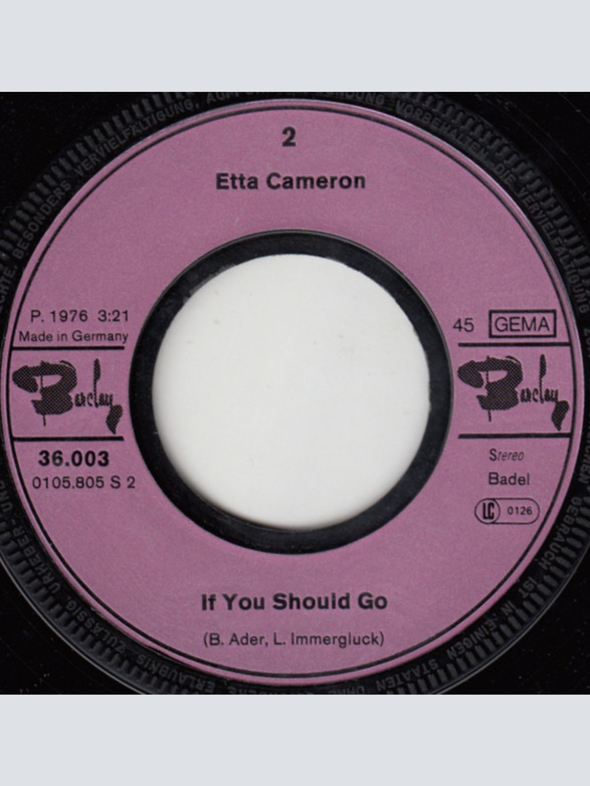 Vinyl / Etta Cameron - Wild Widow