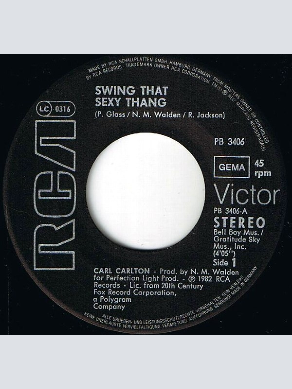 Vinyl / Carl Carlton - Swing That Sexy Thang