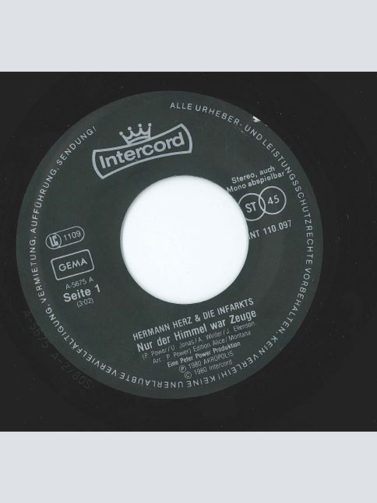 Vinyl / Hermann Herz & Die Infarkts - Nur Der Himmel War Zeuge