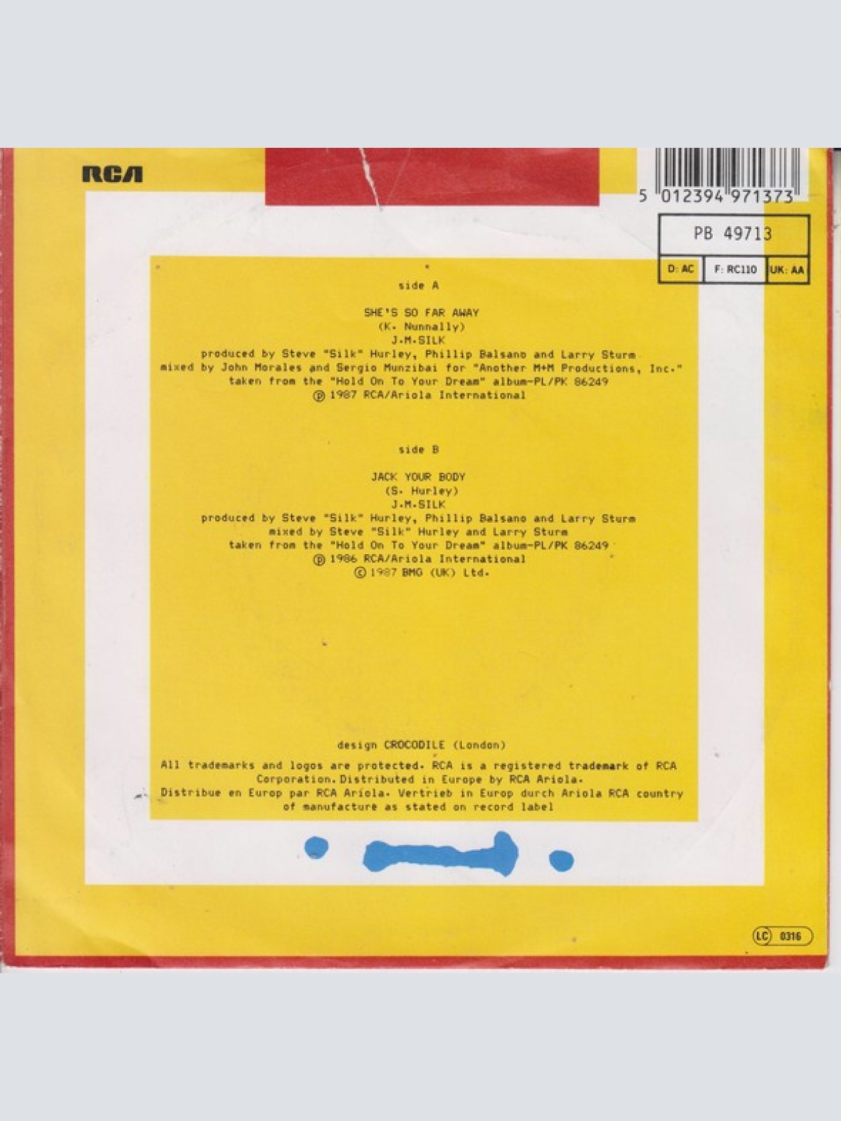 Vinyl / J.M. Silk - She's So Far Away