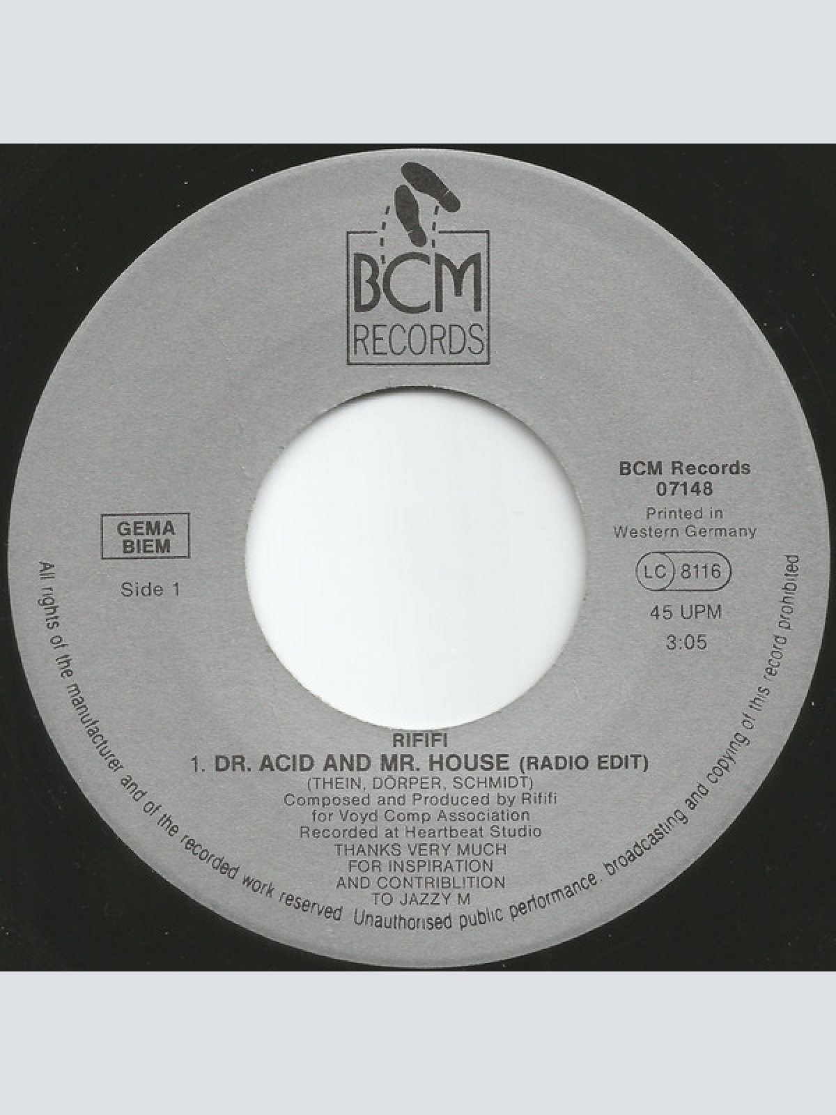 Vinyl / Rififi - Dr. Acid And Mr. House