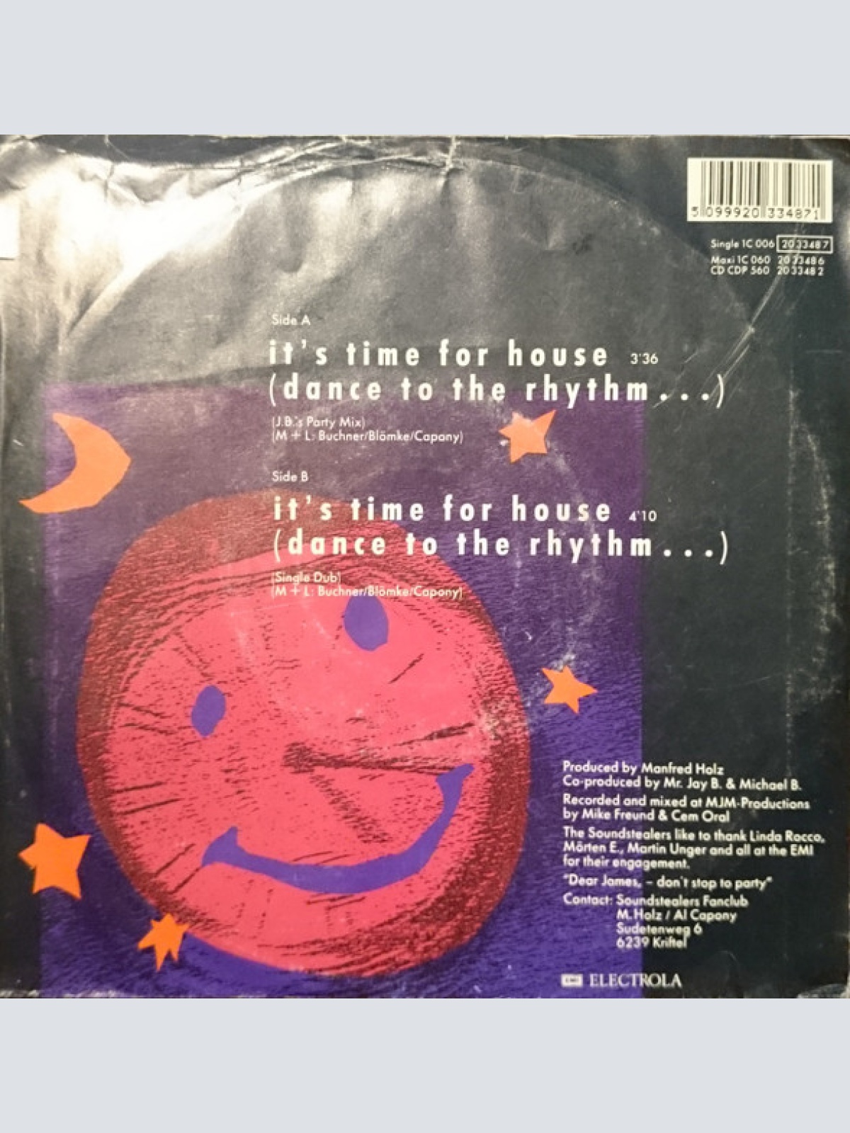 Vinyl / The Soundstealers - It's Time For House (Dance To The Rhythm...)