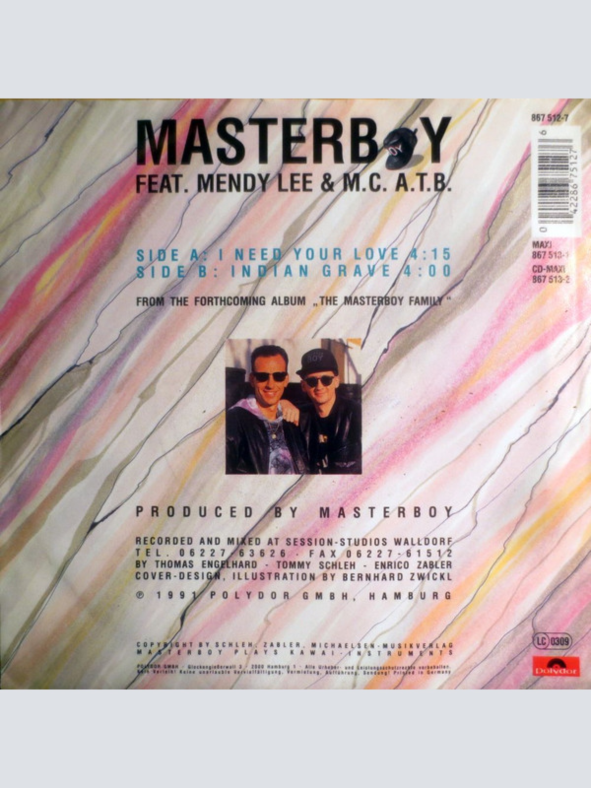 Vinyl / Masterboy Feat. Mendy Lee & M.C. A.T.B.* - I Need Your Love