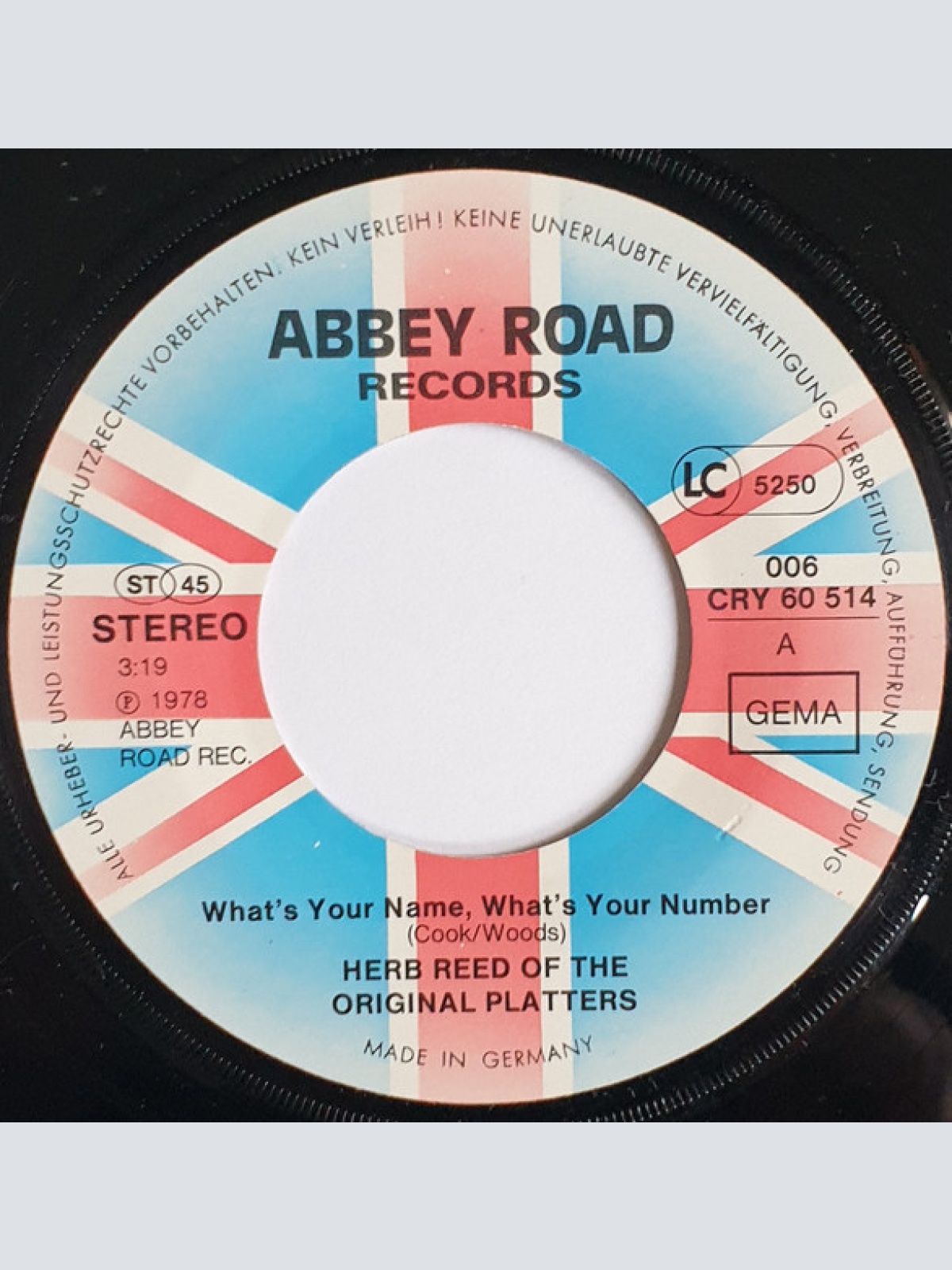 Vinyl / Herb Reed Of The Original Platters* - What's Your Name, What's Your Number / Reasons