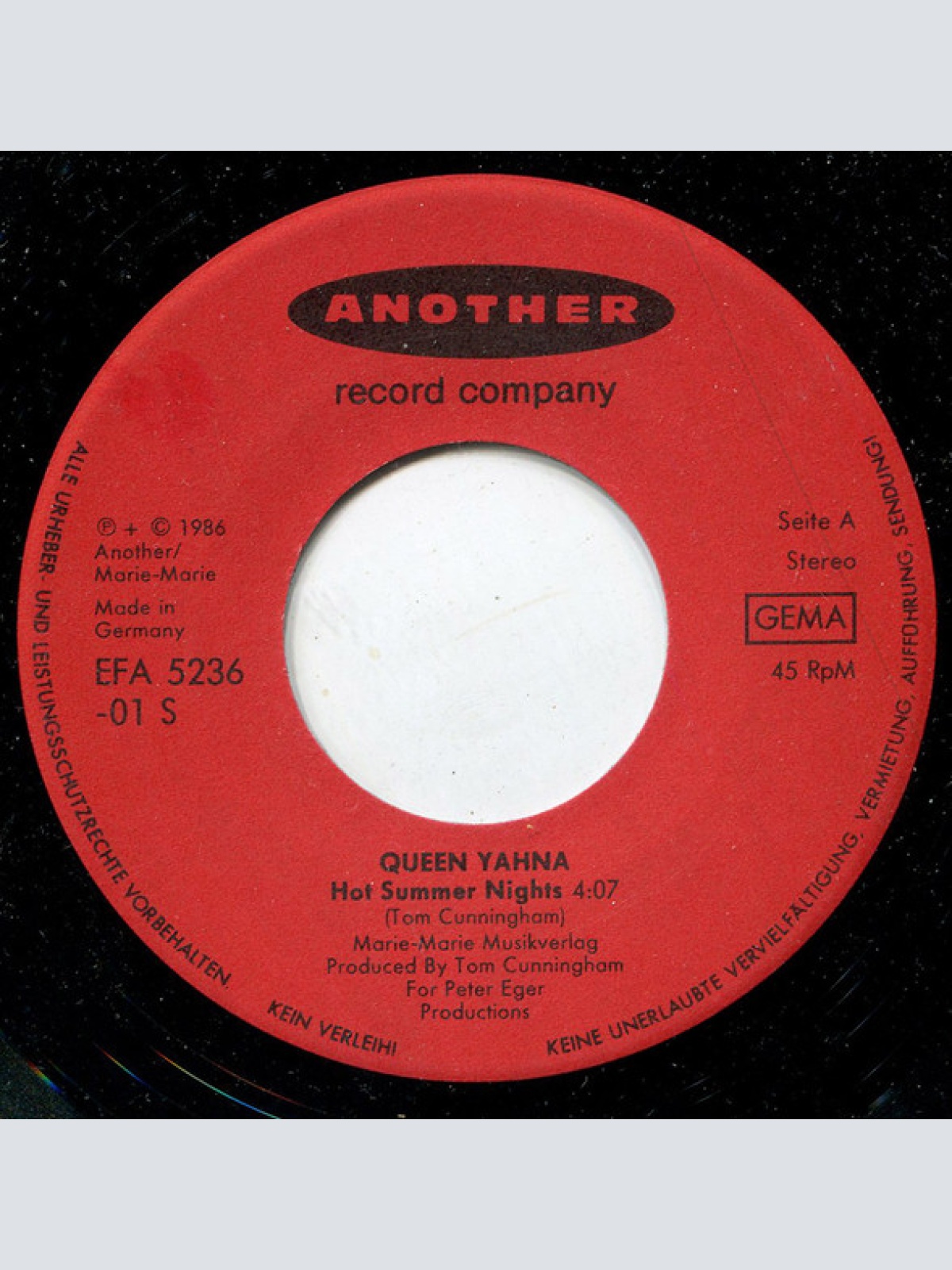 Vinyl / Queen Yahna - Hot Summer Nights / Doesn't Anybody