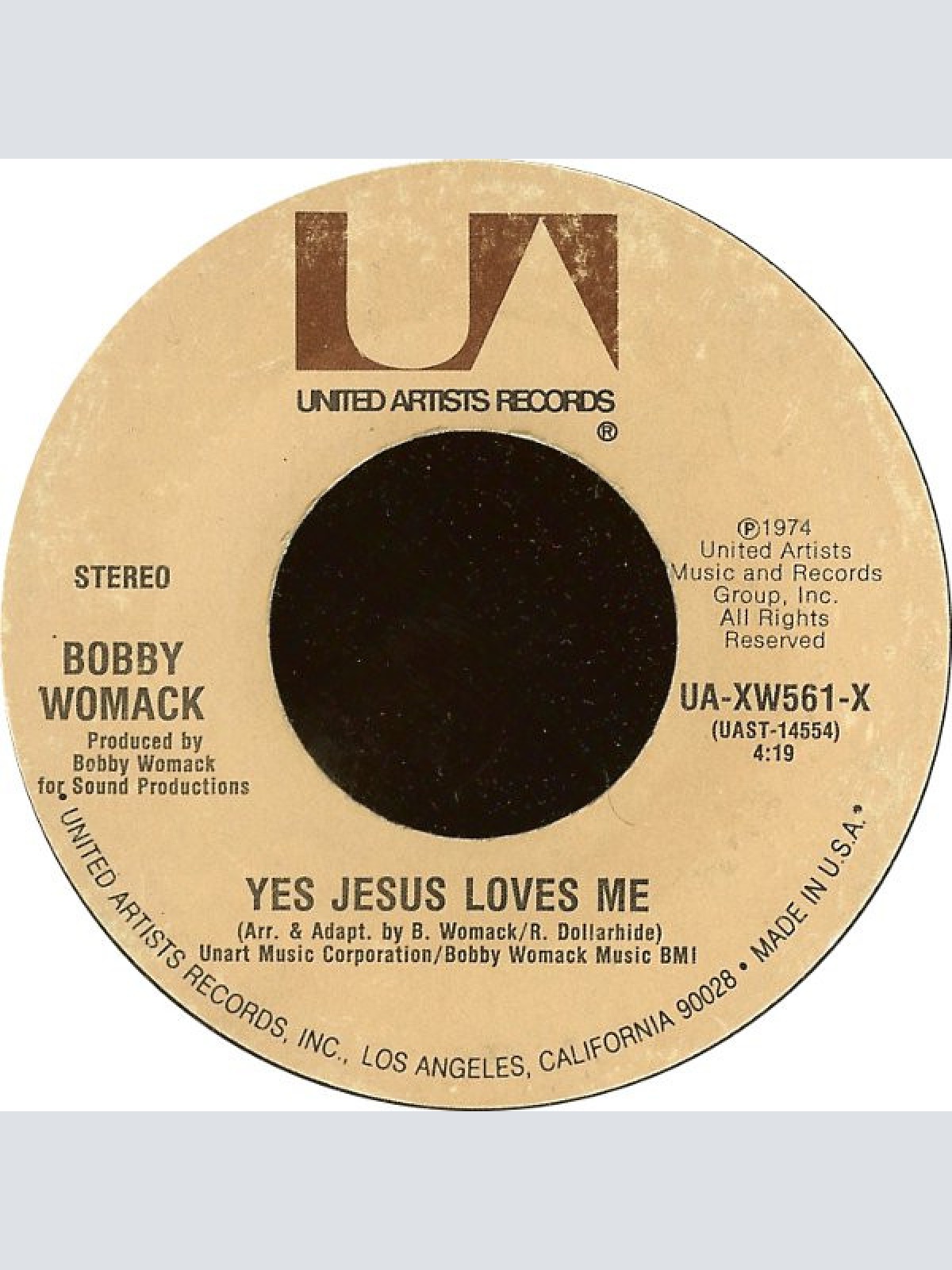Vinyl / Bobby Womack - I Don't Know / Yes Jesus Loves Me