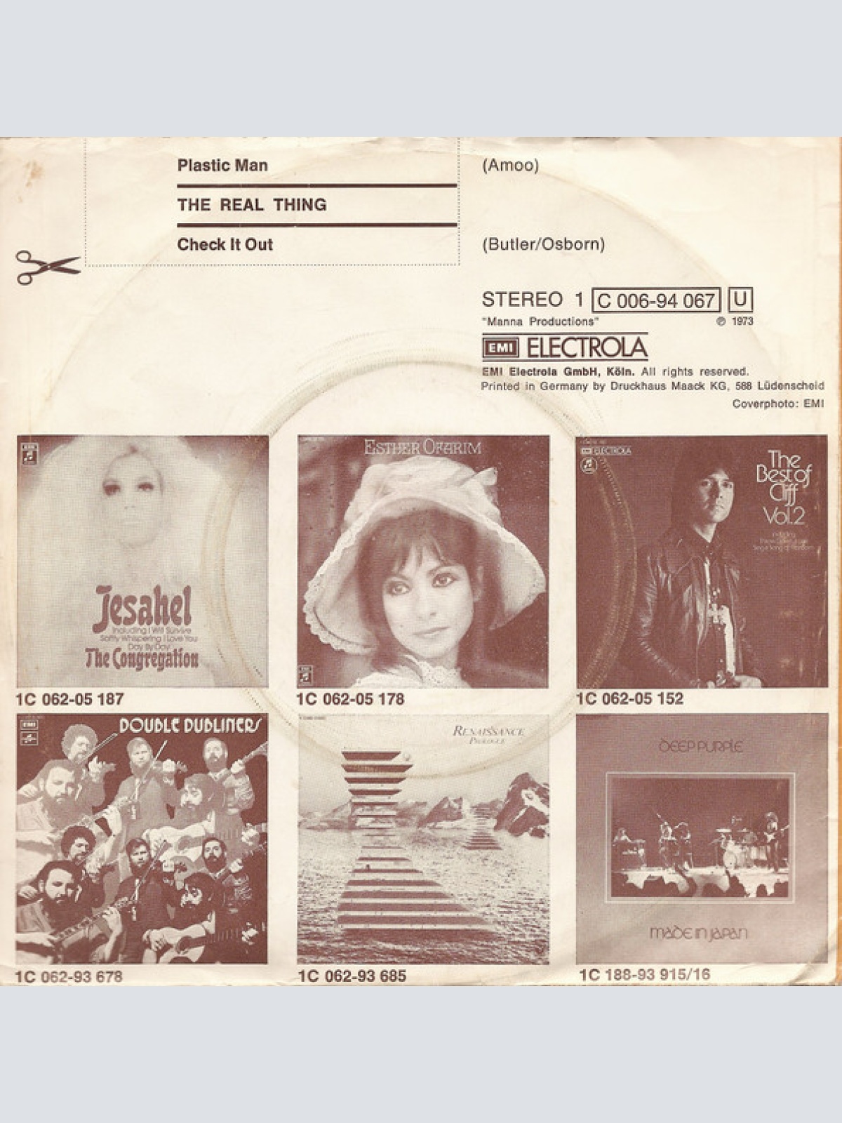 Vinyl / The Real Thing - Plastic Man / Check It Out