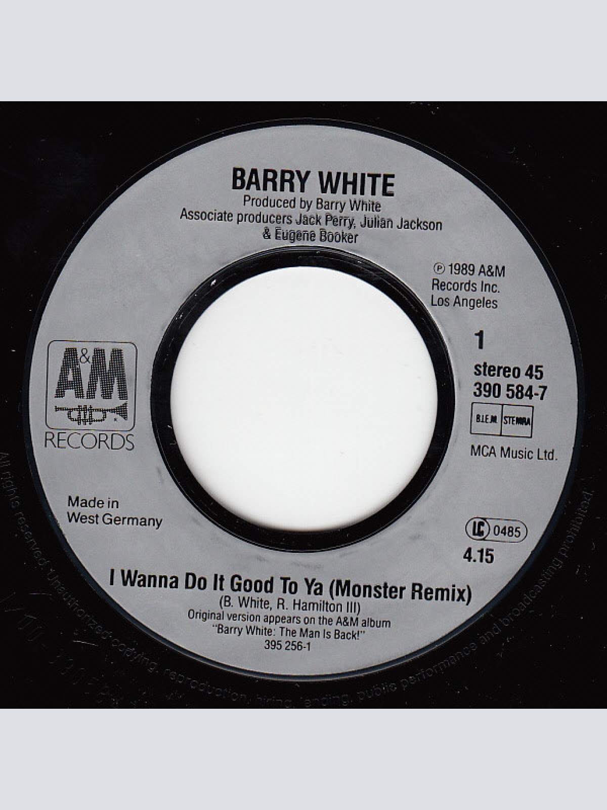 Vinyl / Barry White - I Wanna Do Good To Ya (Monster Remix)