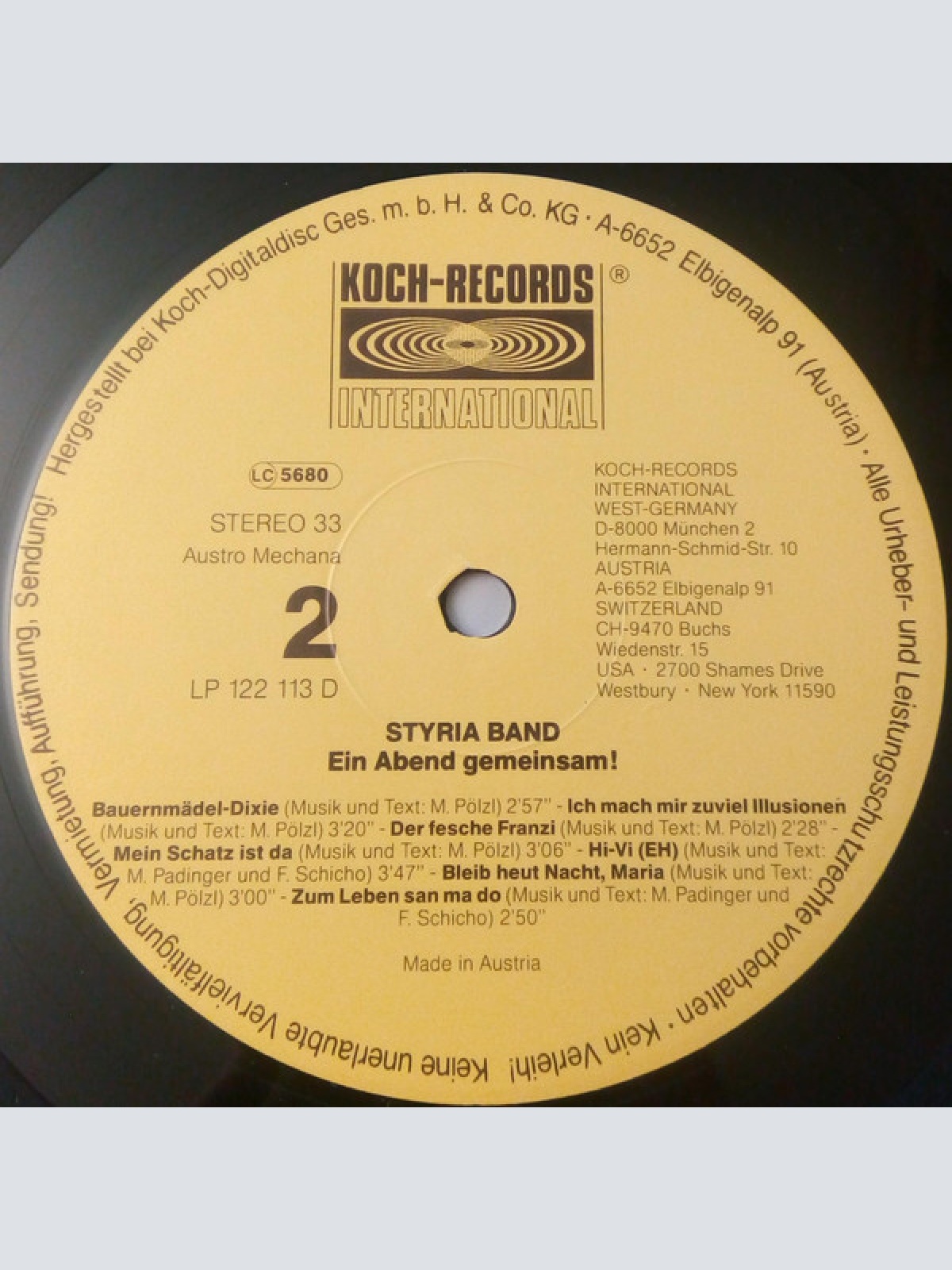 Vinyl / Styria Band - Ein Abend Gemeinsam!