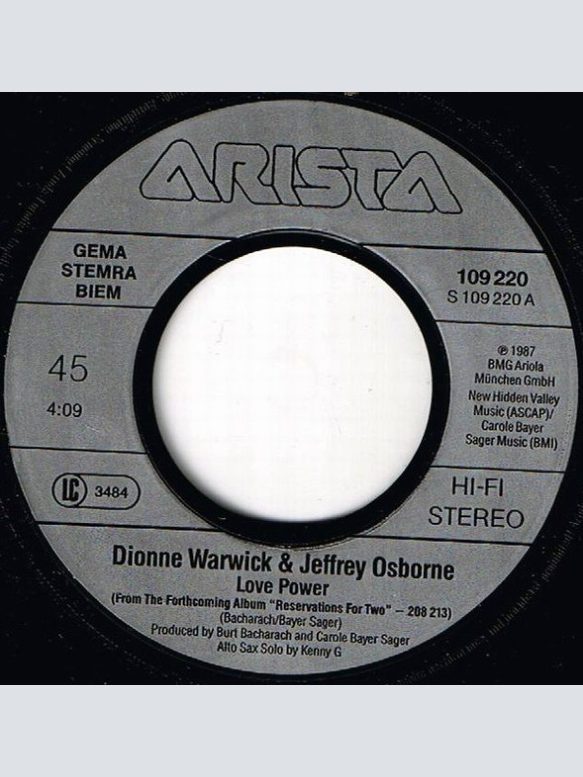 Vinyl / Dionne Warwick & Jeffrey Osborne - Love Power