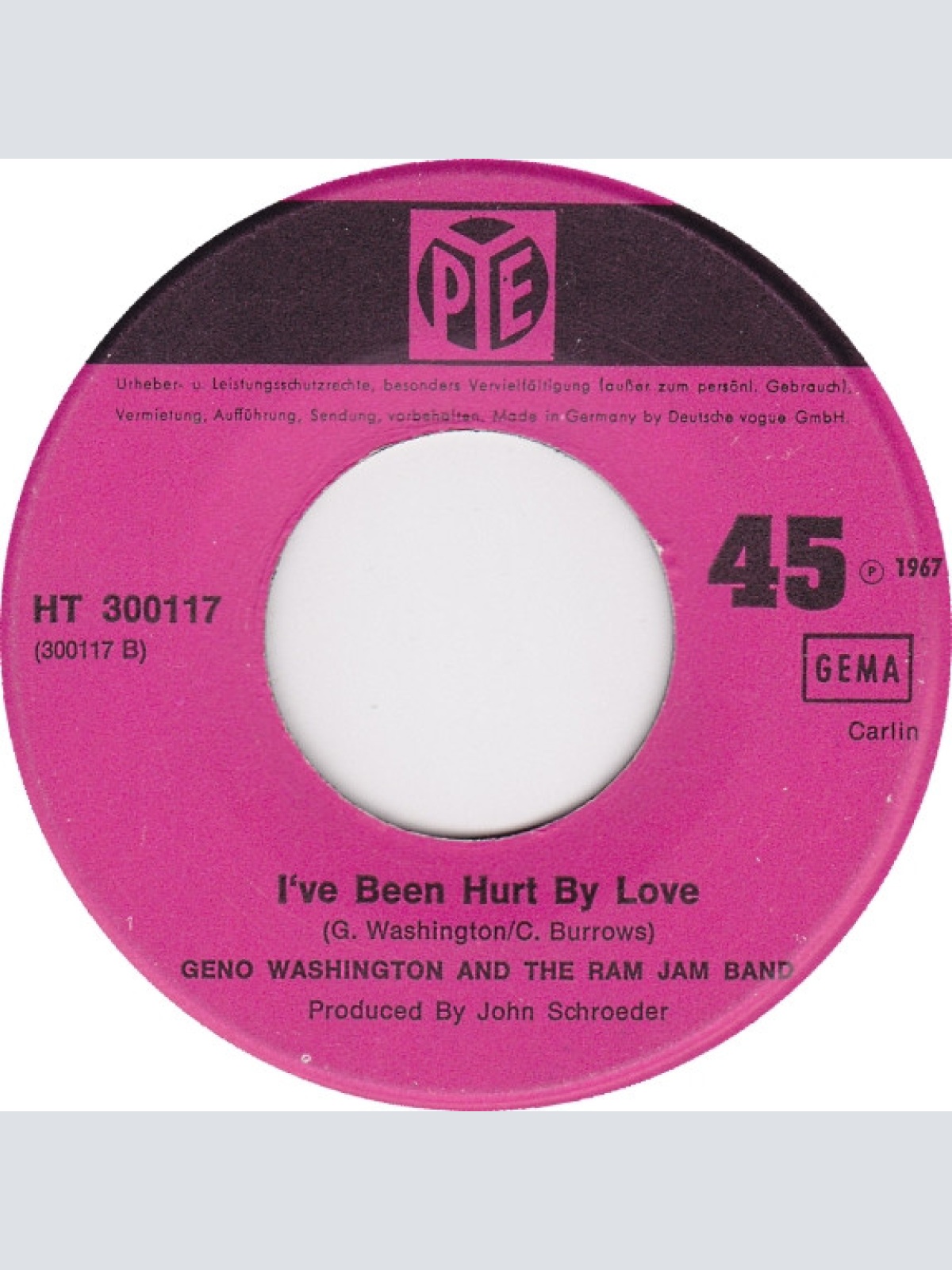 Vinyl / Geno Washington And The Ram Jam Band* - She Shot A Hole In My Soul / I've Been Hurt By Love