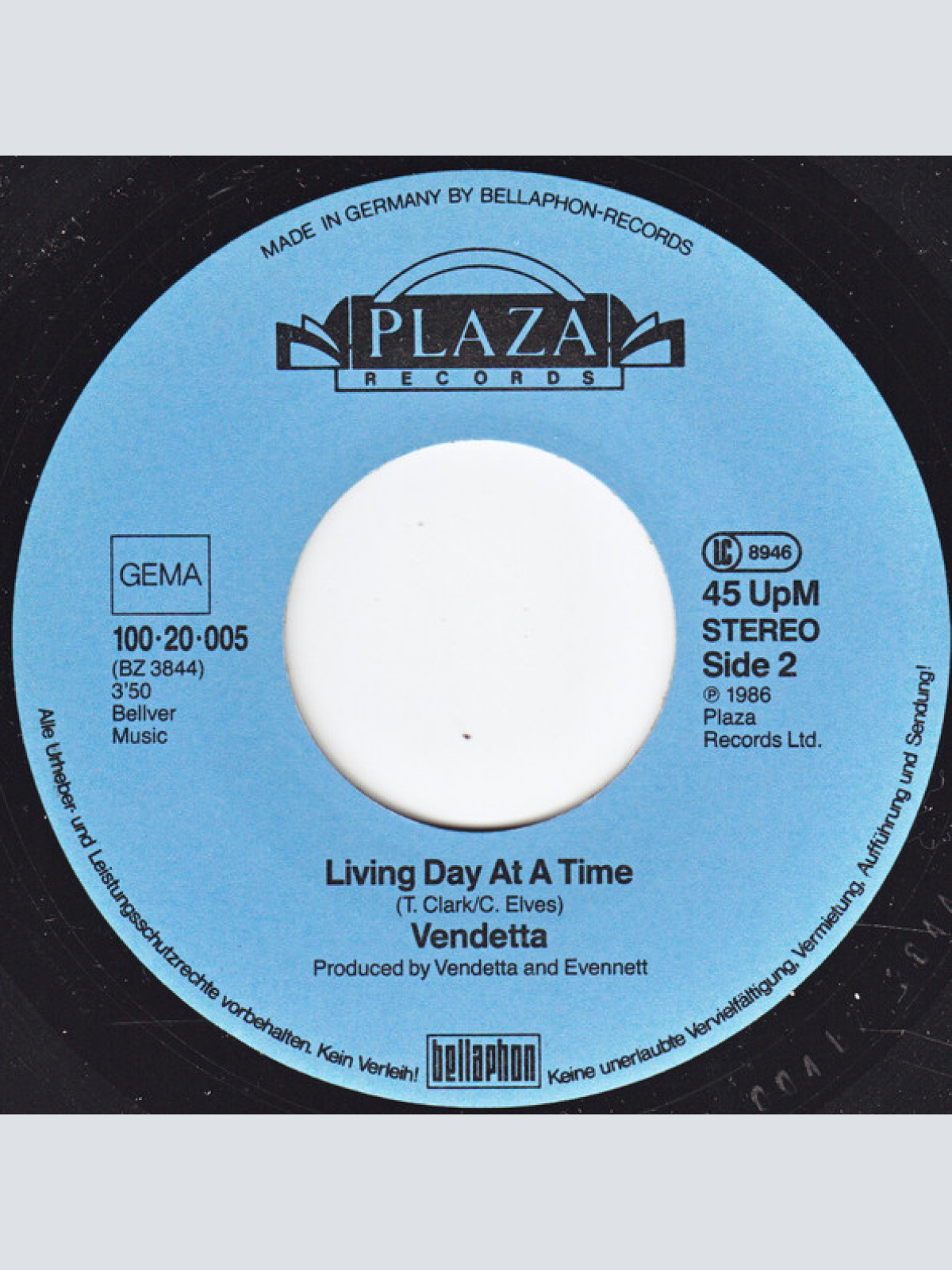 Vinyl / Vendetta (7) - Somewhere In The Night