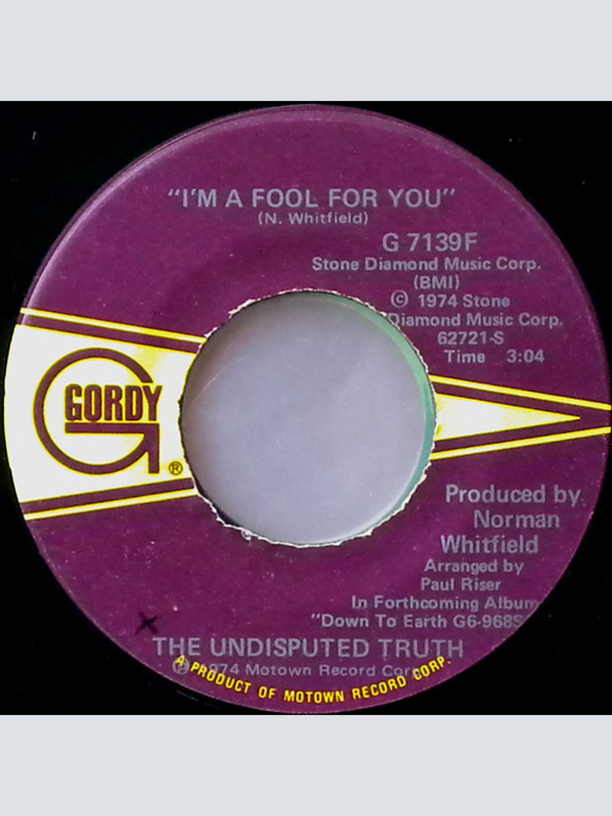 Vinyl / The Undisputed Truth - I'm A Fool For You