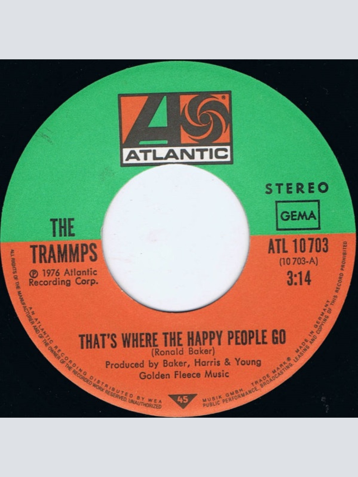 Vinyl / The Trammps - That's Where The Happy People Go (Part I+II)