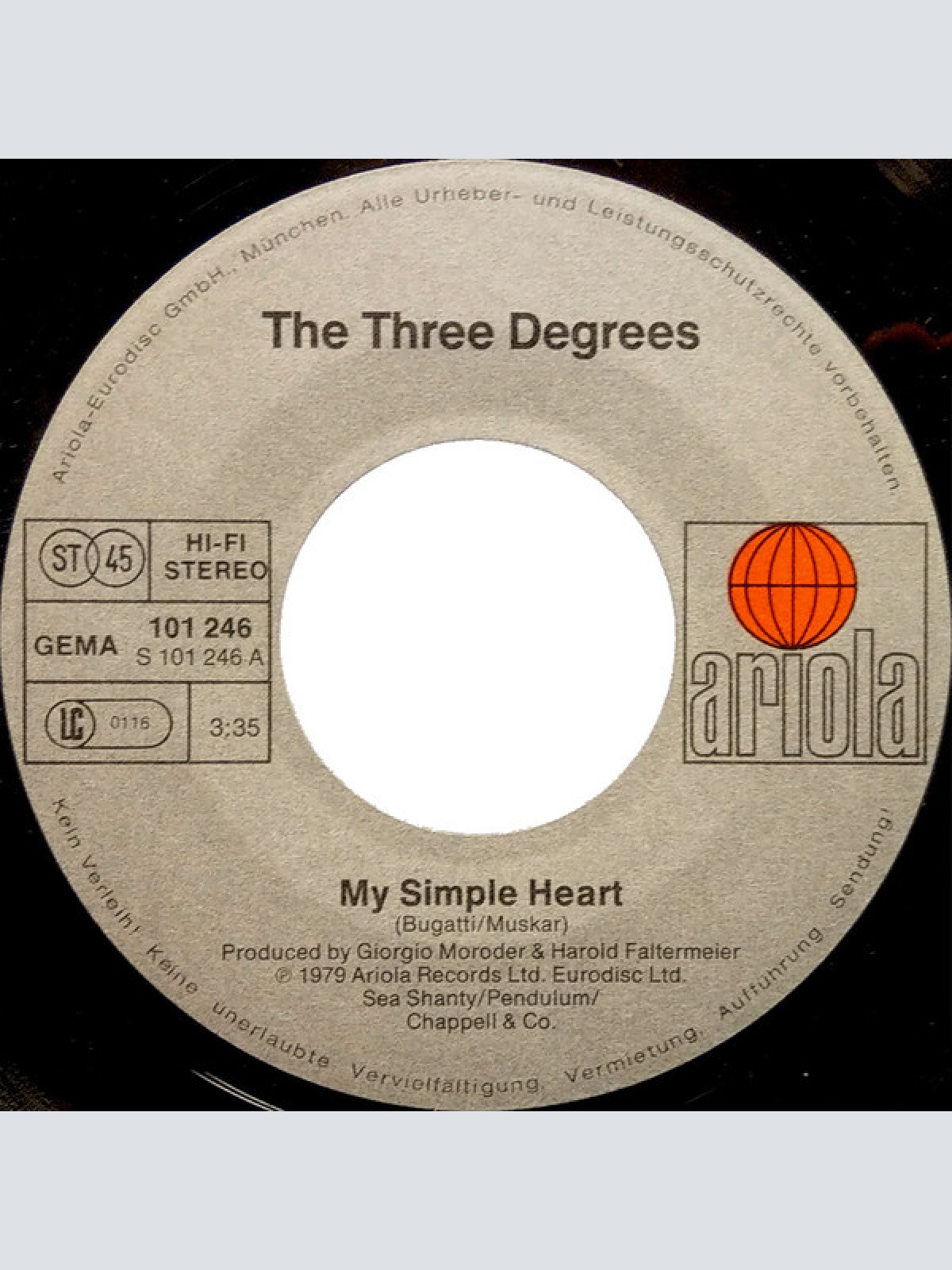 Vinyl / 3 Degrees* - My Simple Heart