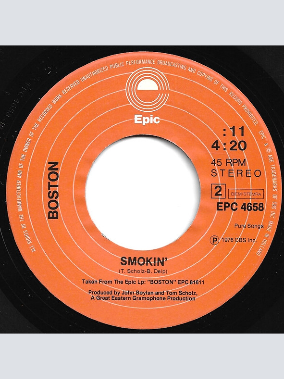 Vinyl / Boston - More Than A Feeling